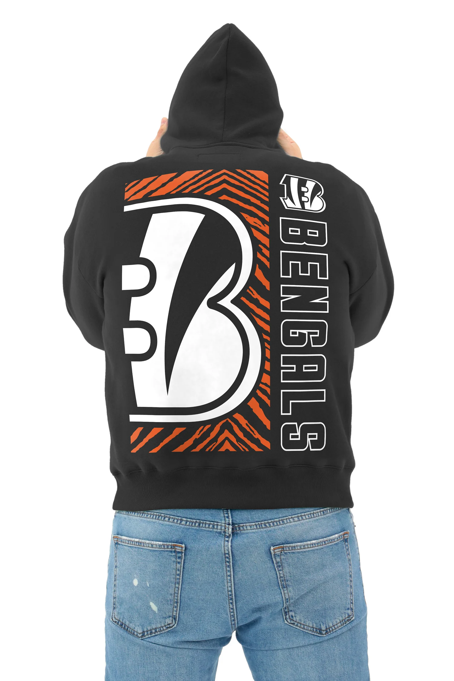 Zubaz NFL   90s Drop Shoulder Hoodie -MVP, CINCINNATI BENGALS - Image 10