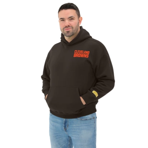 Zubaz NFL 90s Drop Shoulder Hoodie -MVP, CLEVELAND BROWNS - Image 4
