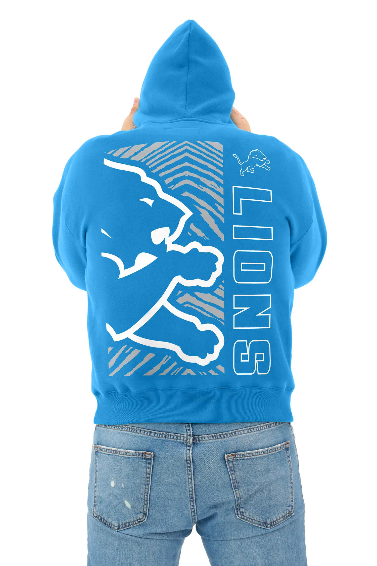 Zubaz NFL 90s Drop Shoulder Hoodie -MVP, DETROIT LIONS - Image 10
