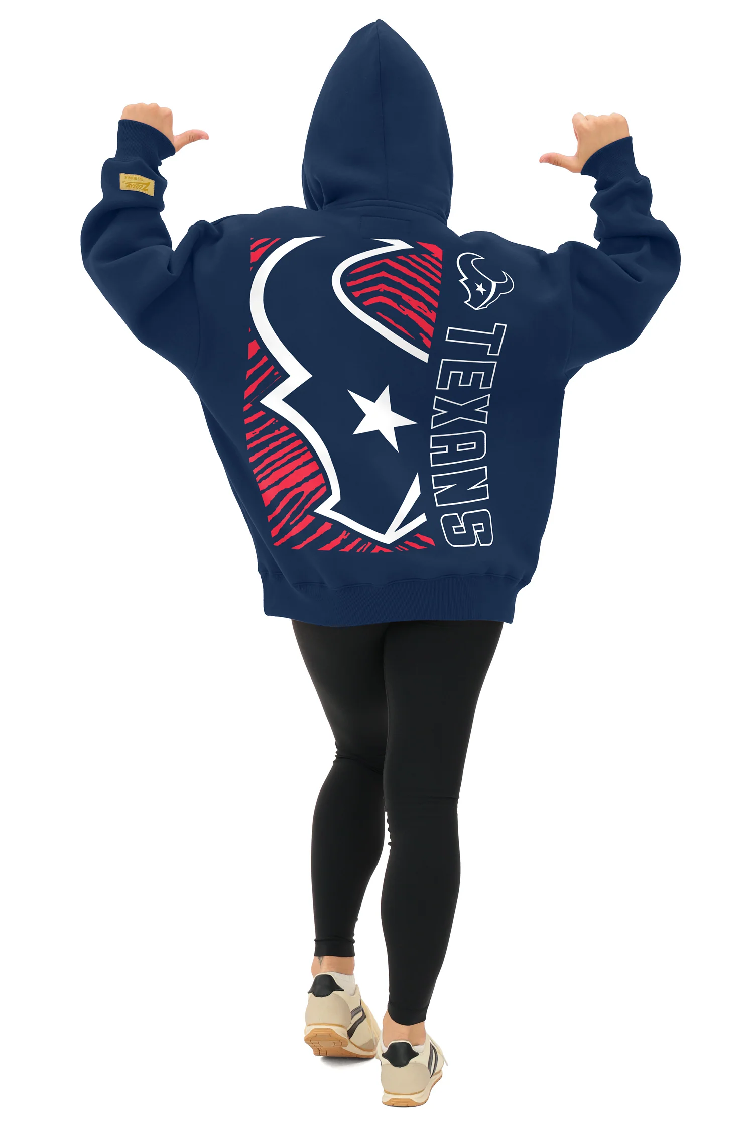 Zubaz NFL   90s Drop Shoulder Hoodie -MVP, HOUSTON TEXANS - Image 3