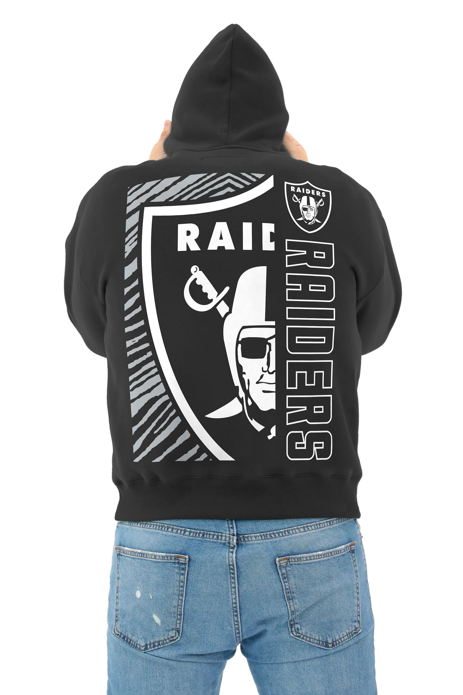 Zubaz NFL 90s Drop Shoulder Hoodie -MVP, LAS VEGAS RAIDERS - Image 10