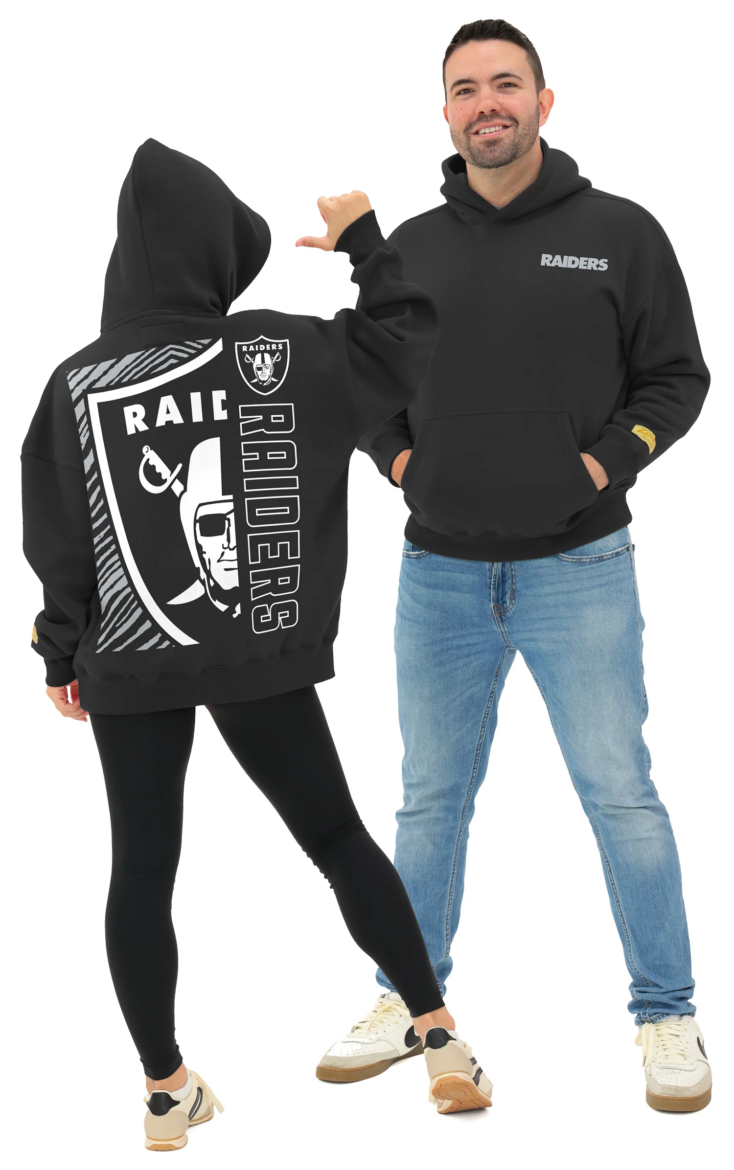 Zubaz NFL 90s Drop Shoulder Hoodie -MVP, LAS VEGAS RAIDERS - Image 12