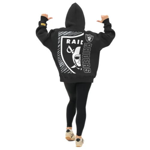 Zubaz NFL 90s Drop Shoulder Hoodie -MVP, LAS VEGAS RAIDERS - Image 3