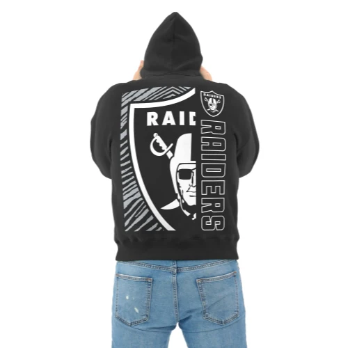 Zubaz NFL 90s Drop Shoulder Hoodie -MVP, LAS VEGAS RAIDERS - Image 5