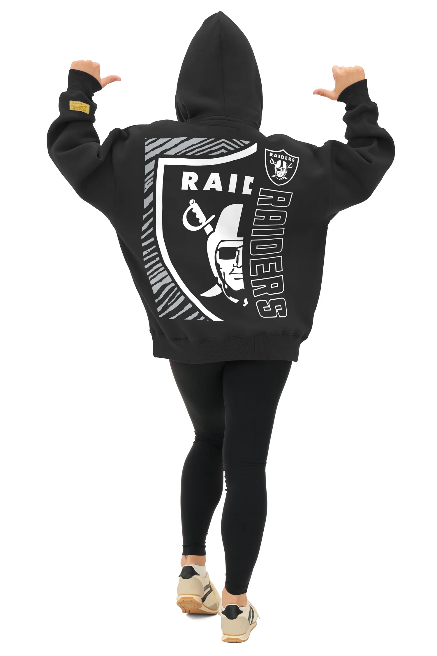 Zubaz NFL 90s Drop Shoulder Hoodie -MVP, LAS VEGAS RAIDERS - Image 8