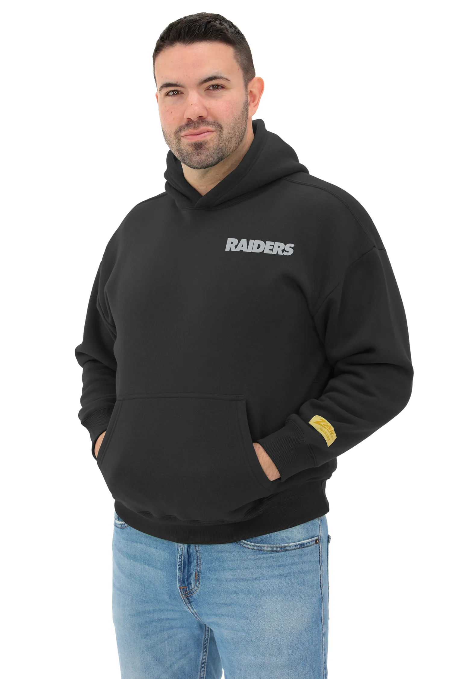 Zubaz NFL 90s Drop Shoulder Hoodie -MVP, LAS VEGAS RAIDERS - Image 9