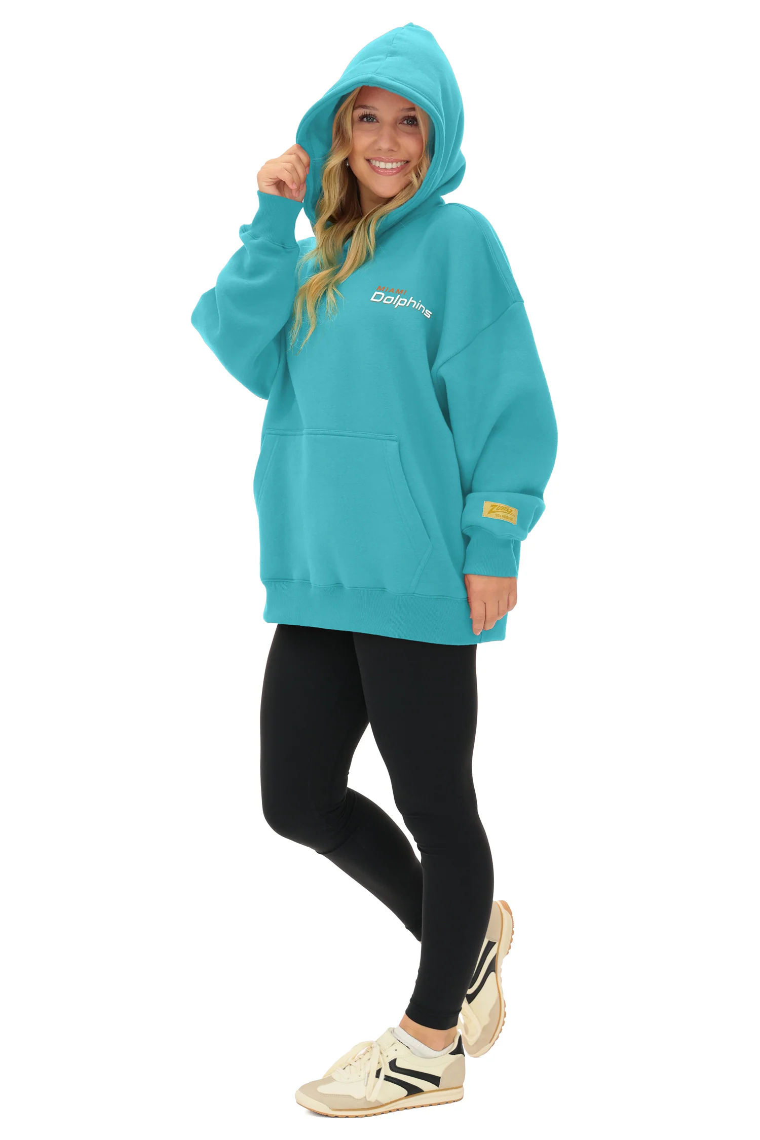 Zubaz NFL 90s Drop Shoulder Hoodie -MVP, MIAMI DOLPHINS - Image 7