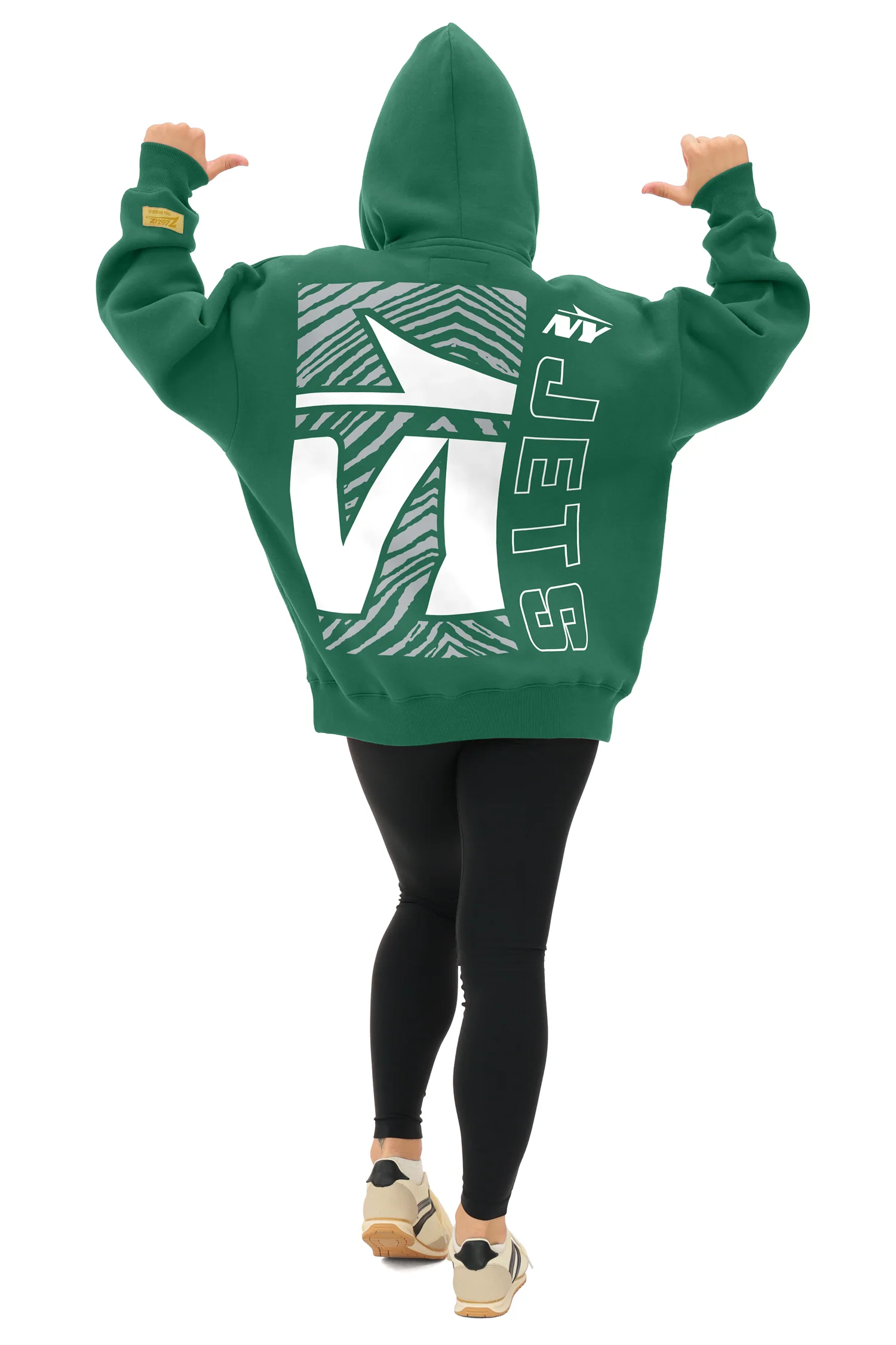 Zubaz NFL 90s Drop Shoulder Hoodie -MVP, NEW YORK JETS - Image 3