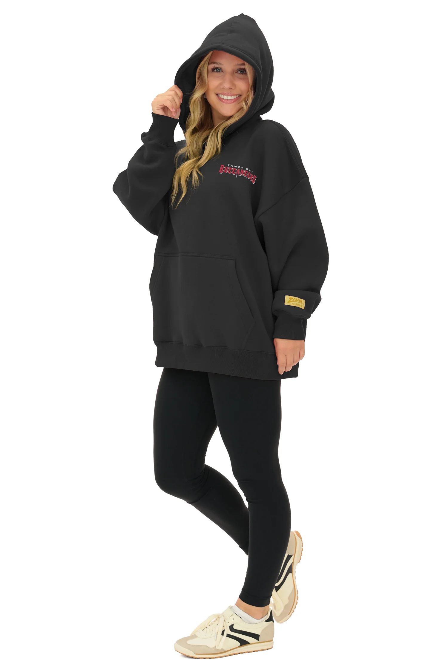 Zubaz NFL 90s Drop Shoulder Hoodie -MVP, TAMPA BAY BUCCANEERS - Image 2