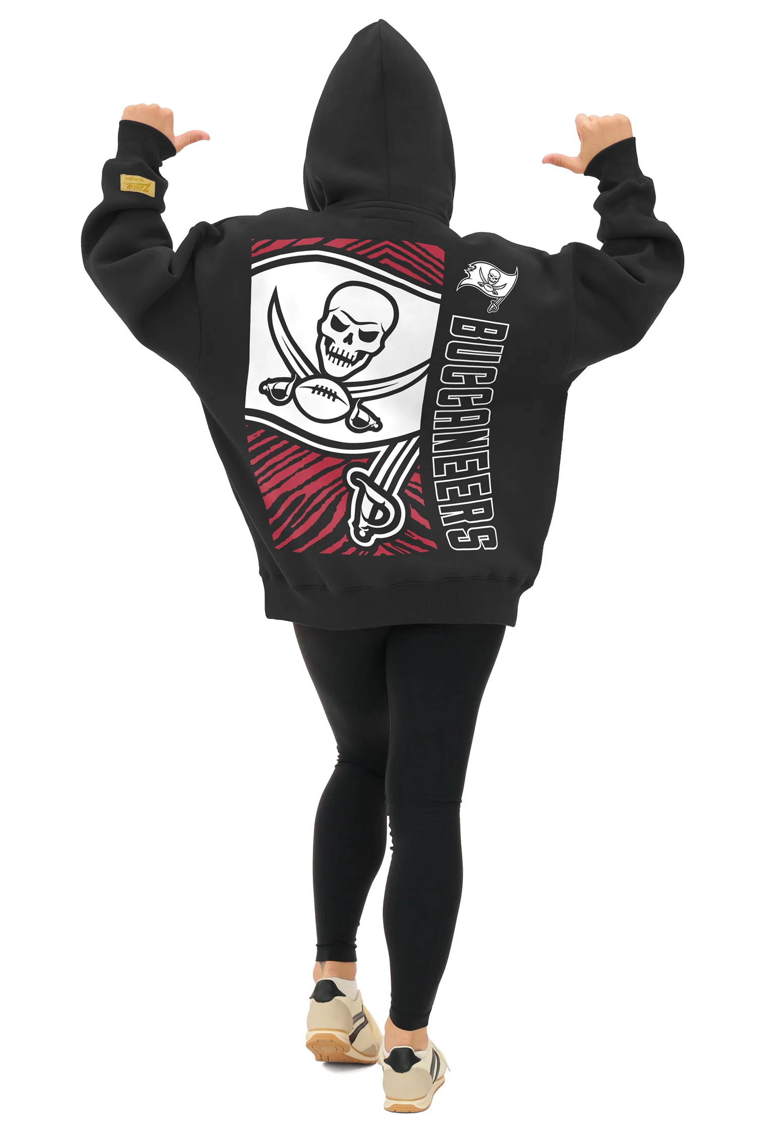 Zubaz NFL 90s Drop Shoulder Hoodie -MVP, TAMPA BAY BUCCANEERS - Image 3