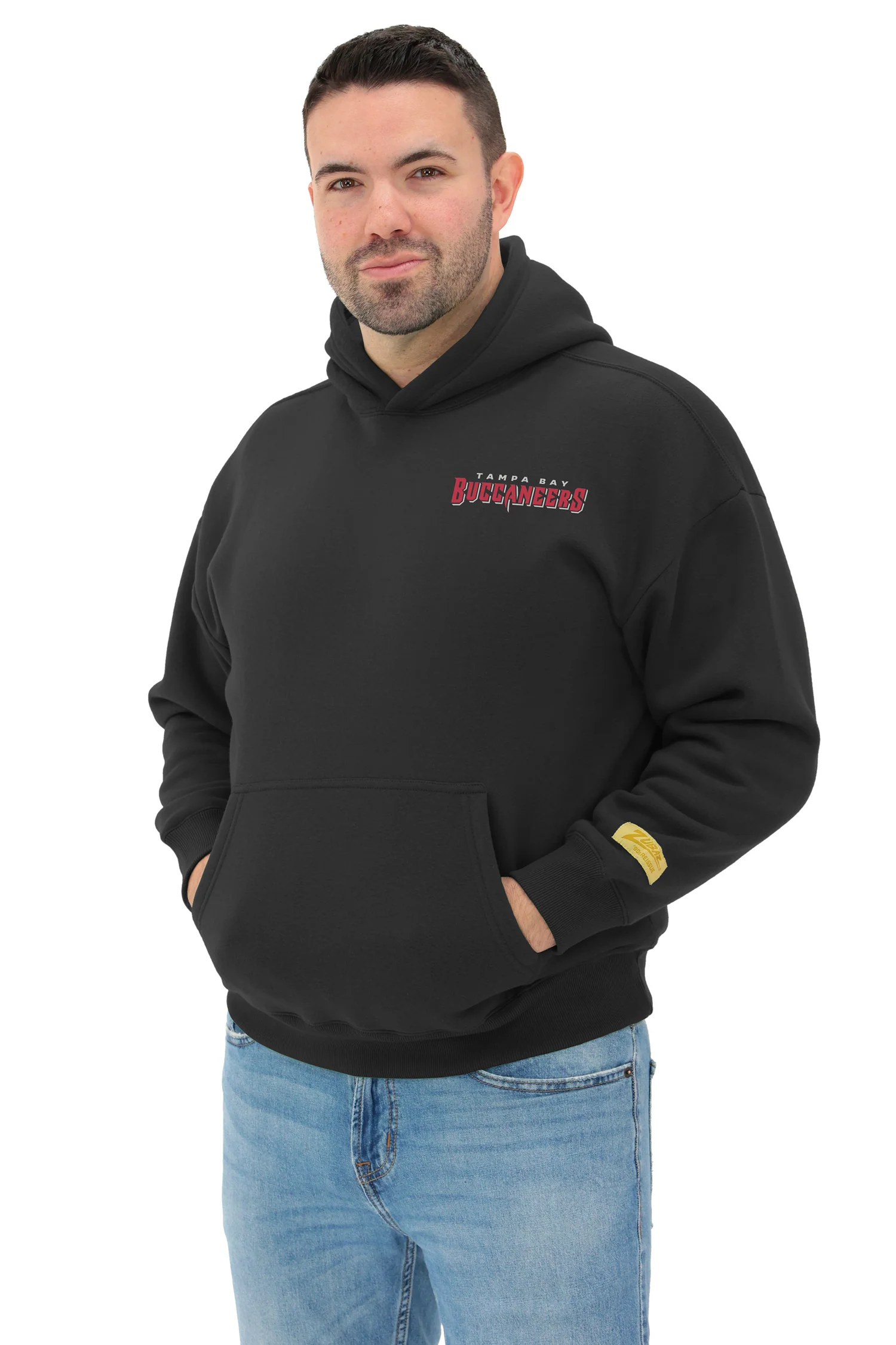 Zubaz NFL 90s Drop Shoulder Hoodie -MVP, TAMPA BAY BUCCANEERS - Image 4