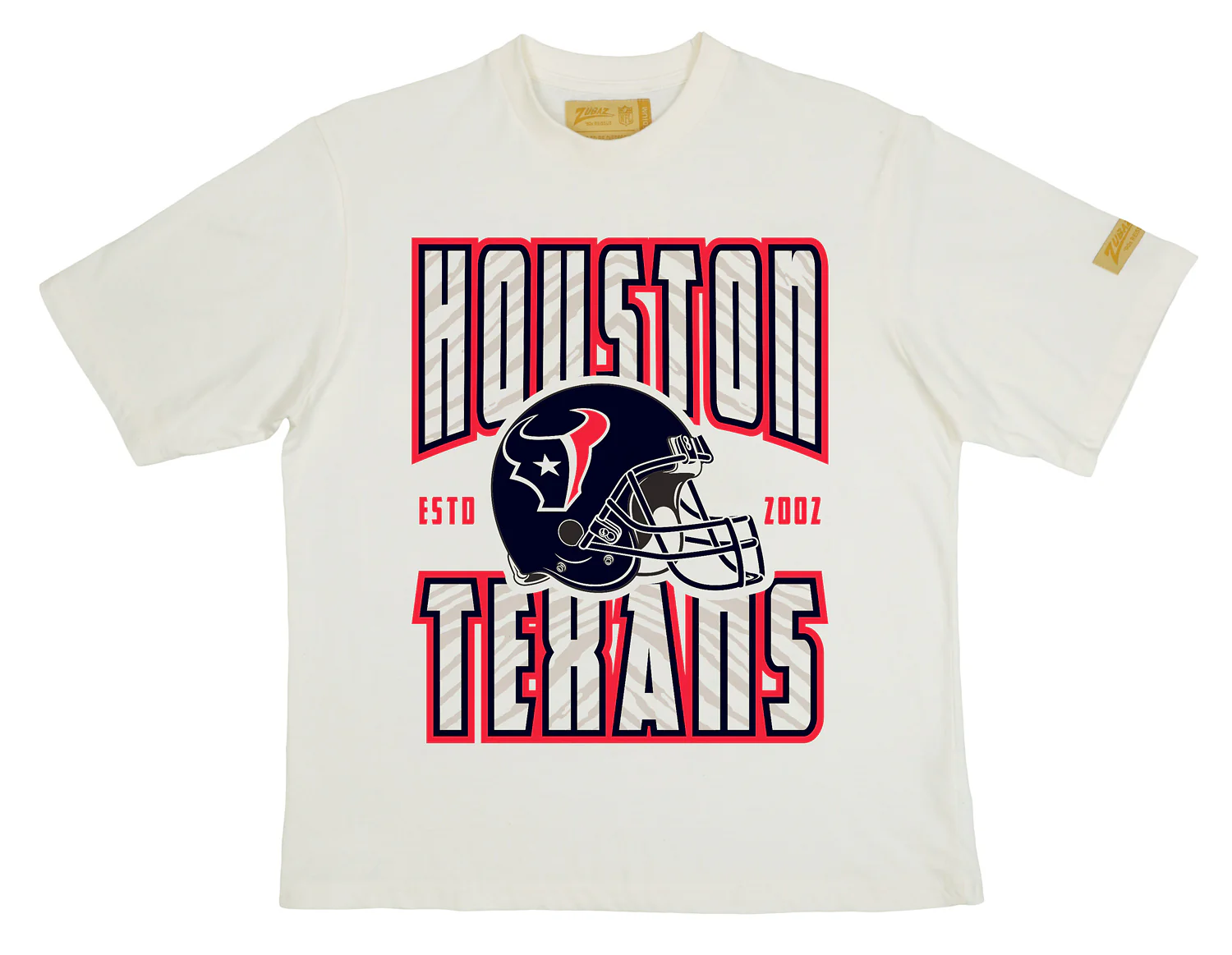 Zubaz NFL 90s SS Tee- Helmet-Off White, HOUSTON TEXANS - Image 23