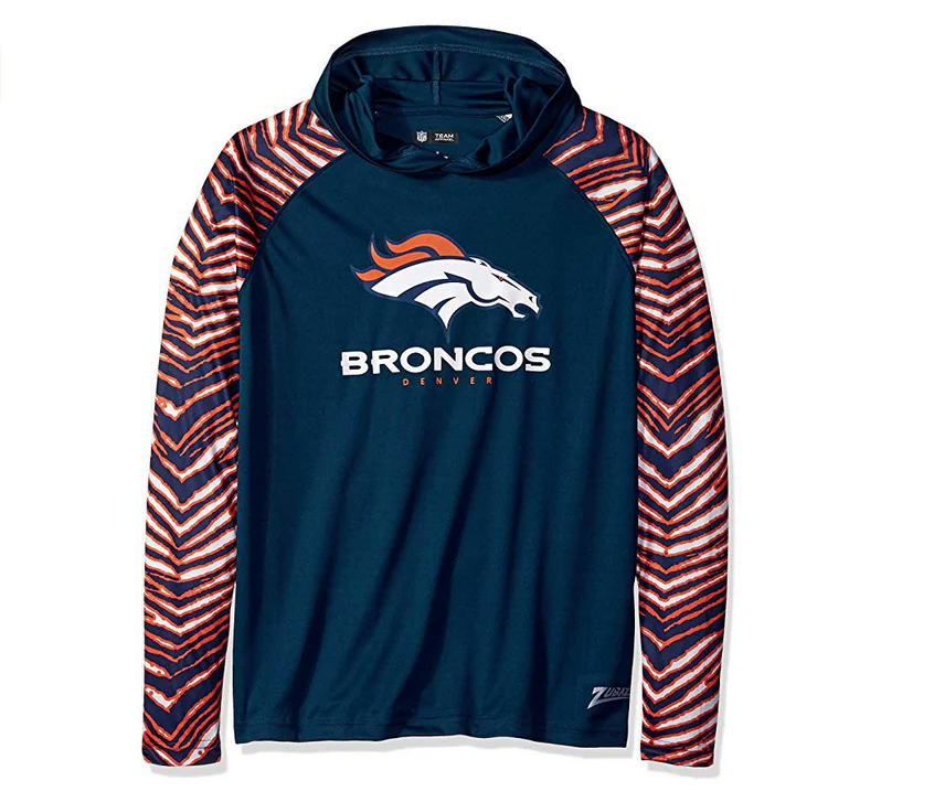 Zubaz NFL A- SM DENVER BRONCOS ZEBRA LIGHT WEIGHT HOODIE - Image 5