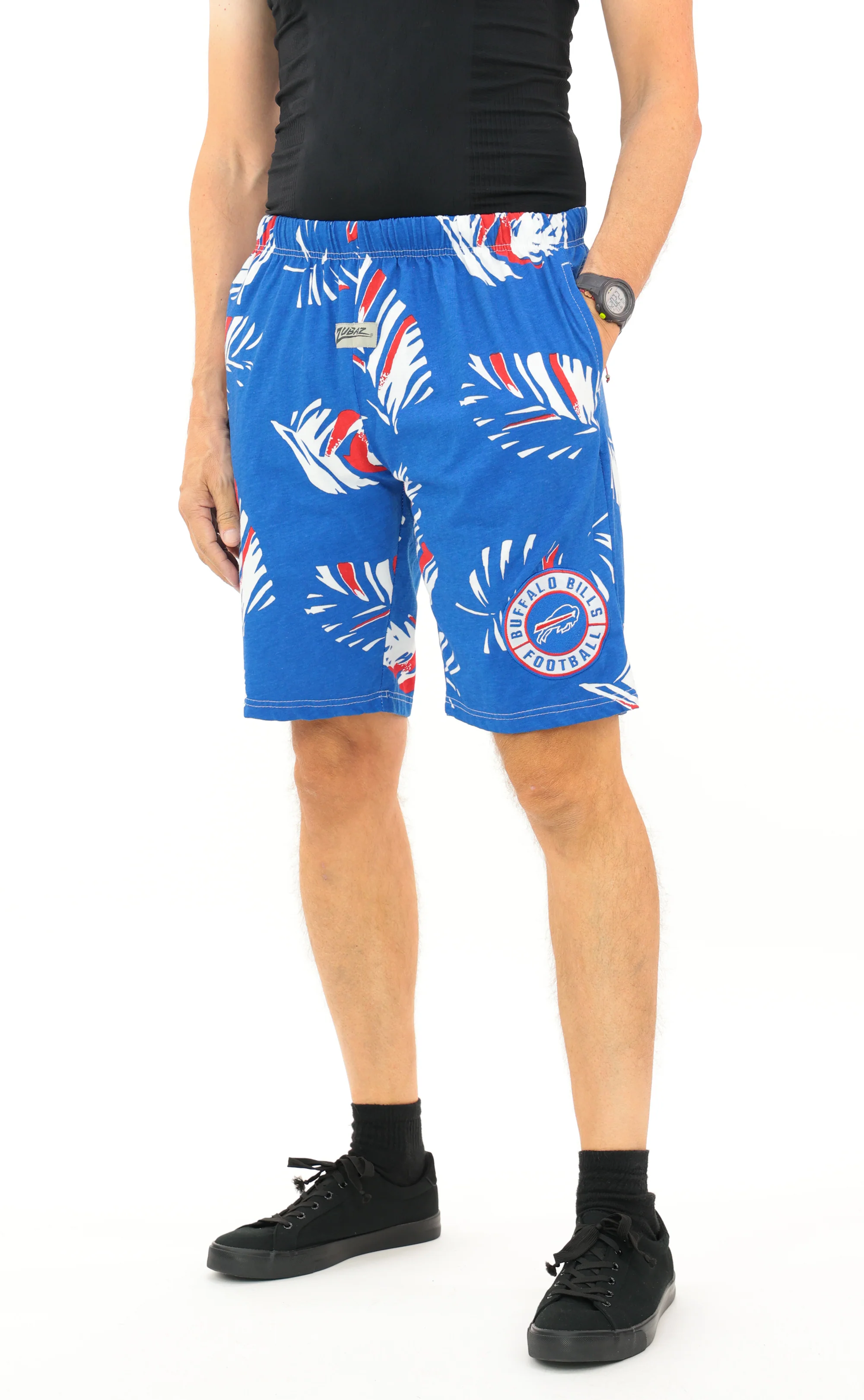 Zubaz NFL Adult Unisex for Men and Women Z88 Embroidered Leaf 3 Team Color Shorts, Buffalo Bills - Image 57