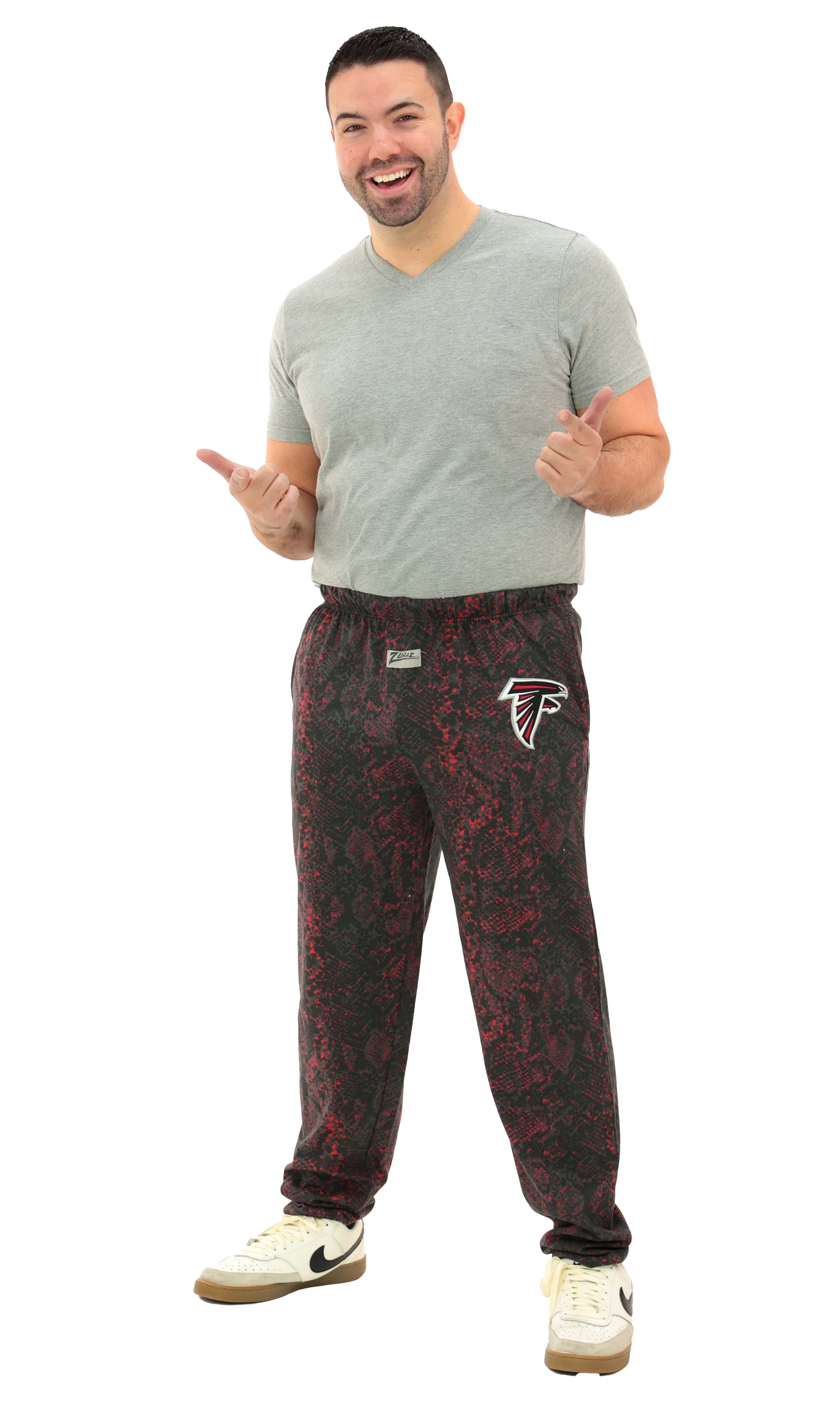 Zubaz NFL Adult Unisex Z88 Embroidered Post Pattern Pant, Atlanta Falcons, X-Small - Image 36