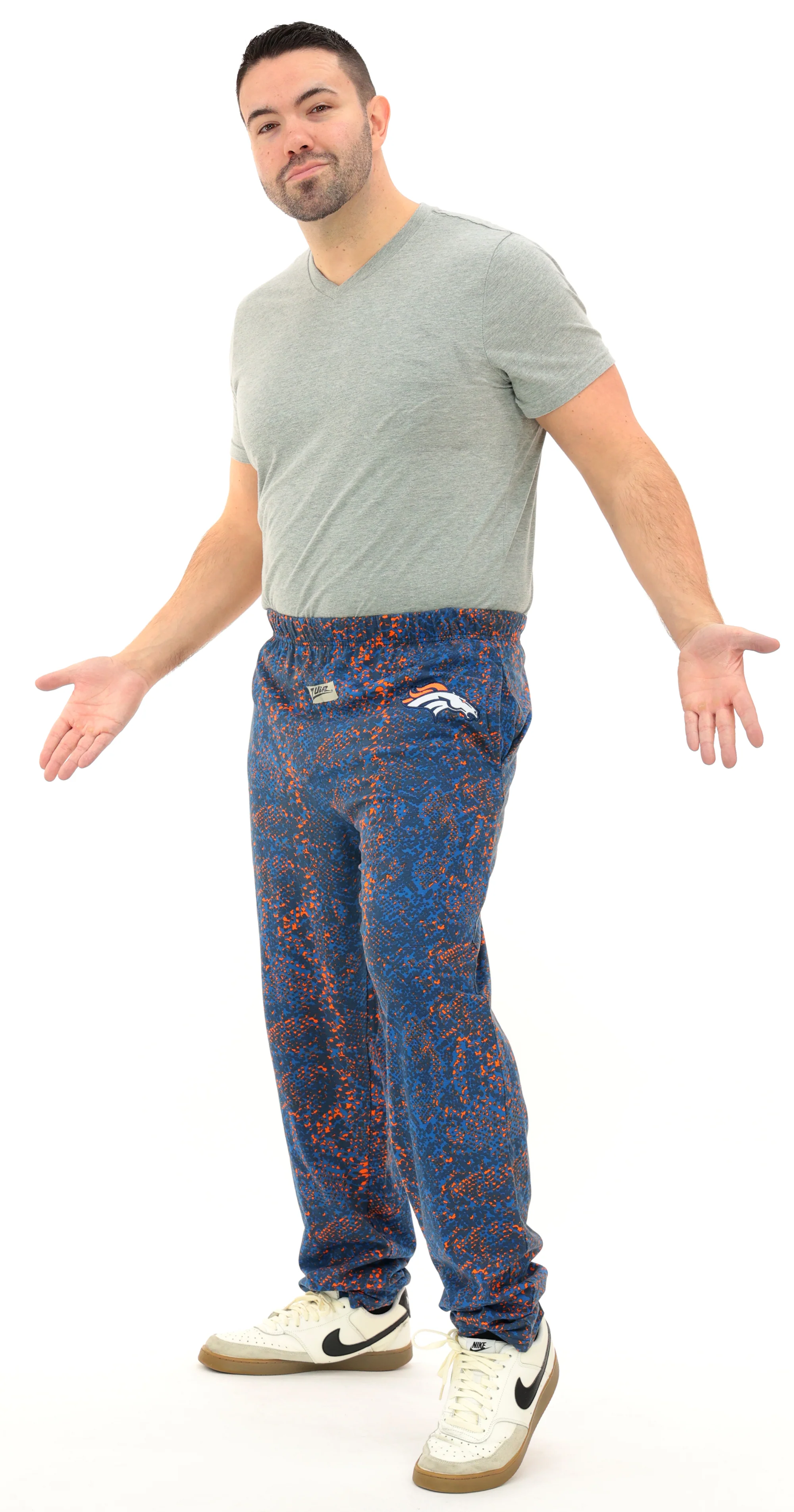 Zubaz NFL Adult Unisex Z88 Embroidered Post Pattern Pant, Denver Broncos, X-Small - Image 34