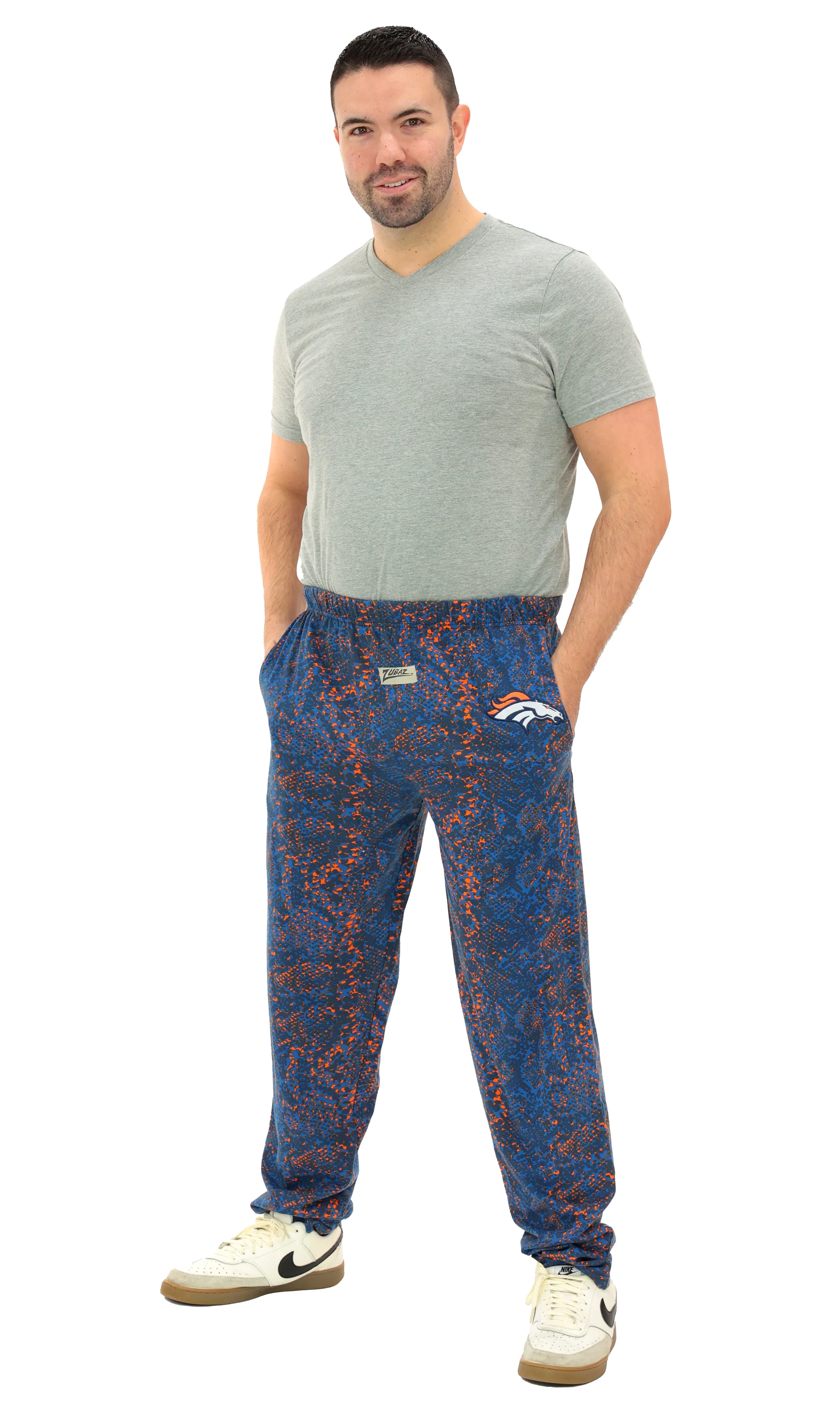 Zubaz NFL Adult Unisex Z88 Embroidered Post Pattern Pant, Denver Broncos, X-Small - Image 36