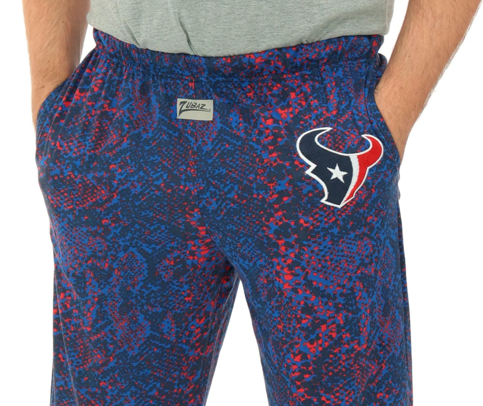 Zubaz NFL Adult Unisex Z88 Embroidered Post Pattern Pant, Houston Texans, X-Small - Image 26