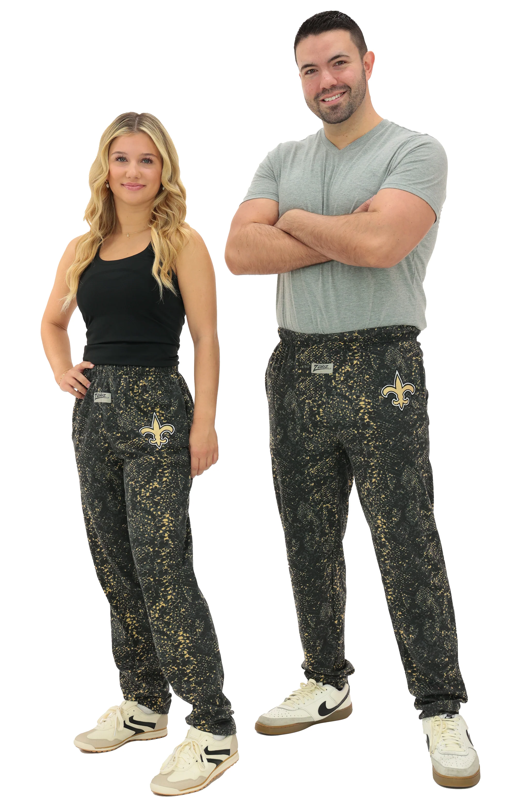 Zubaz NFL Adult Unisex Z88 Embroidered Post Pattern Pant, New Orleans Saints, X-Small - Image 15