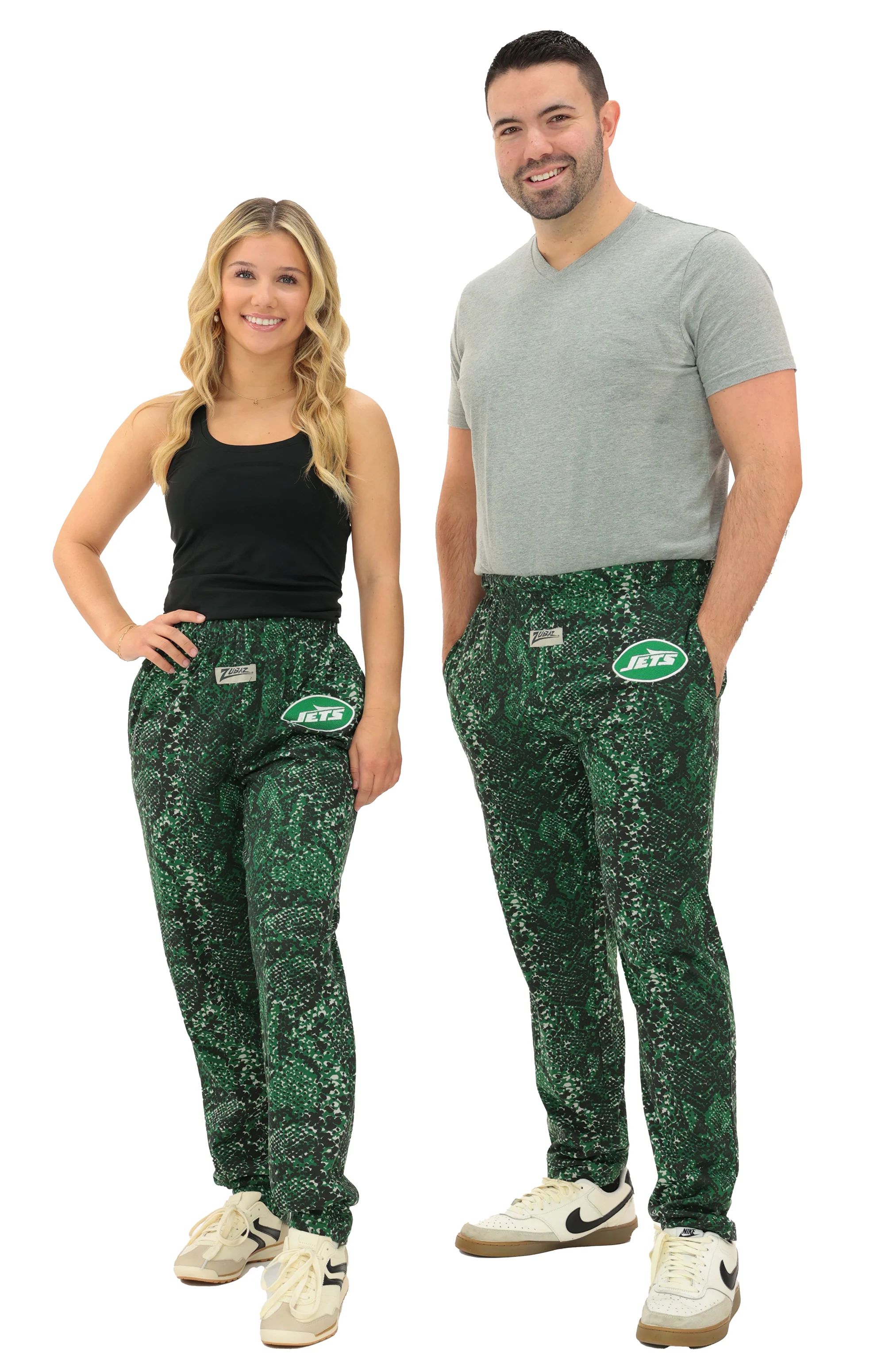 Zubaz NFL Adult Unisex Z88 Embroidered Post Pattern Pant, New York Jets, X-Small - Image 30