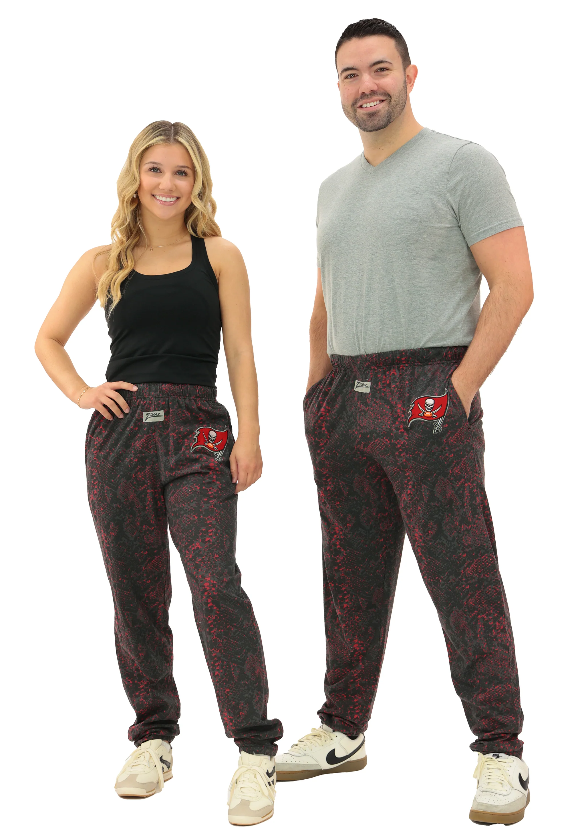 Zubaz NFL Adult Unisex Z88 Embroidered Post Pattern Pant, Tampa Bay Buccaneers, X-Small - Image 42