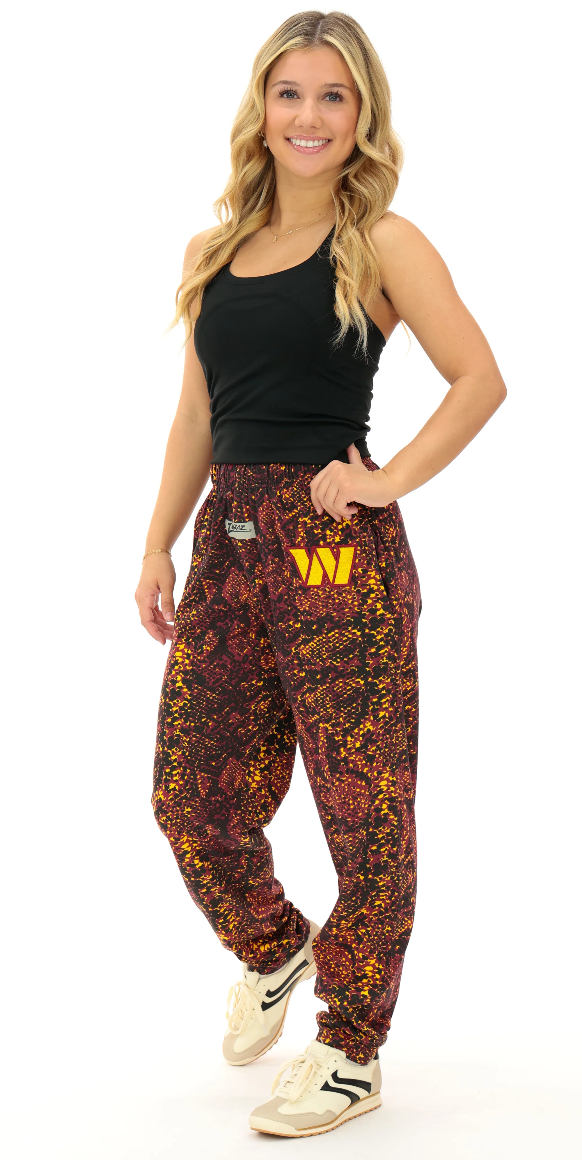 Zubaz NFL Adult Unisex Z88 Embroidered Post Pattern Pant, Washington Commanders, X-Small - Image 11
