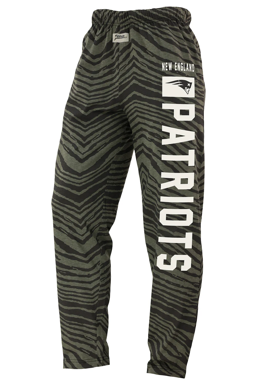 Zubaz NFL Adult Unisex Z88 Black Tonal Pants, New England Patriots