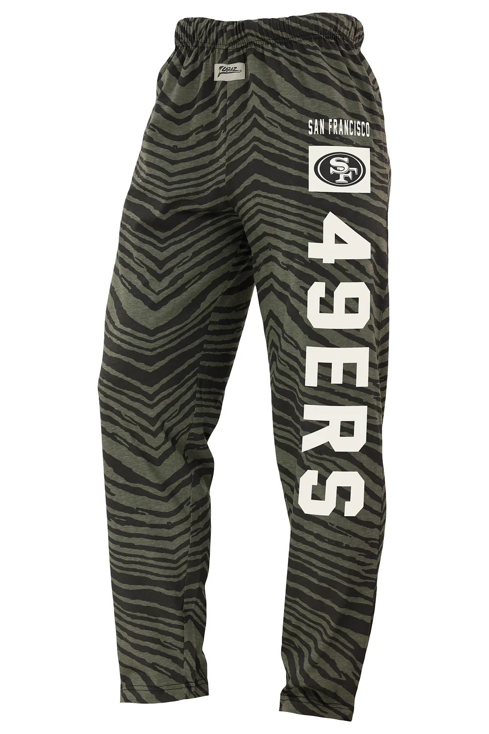 Zubaz NFL Adult Unisex Z88 Black Tonal Pants, San Francisco 49ers
