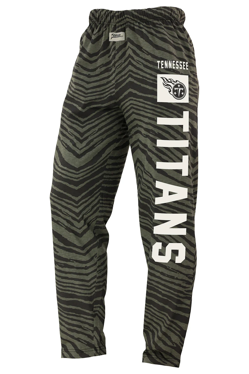 Zubaz NFL Adult Unisex Z88 Black Tonal Pants, Tennessee Titans