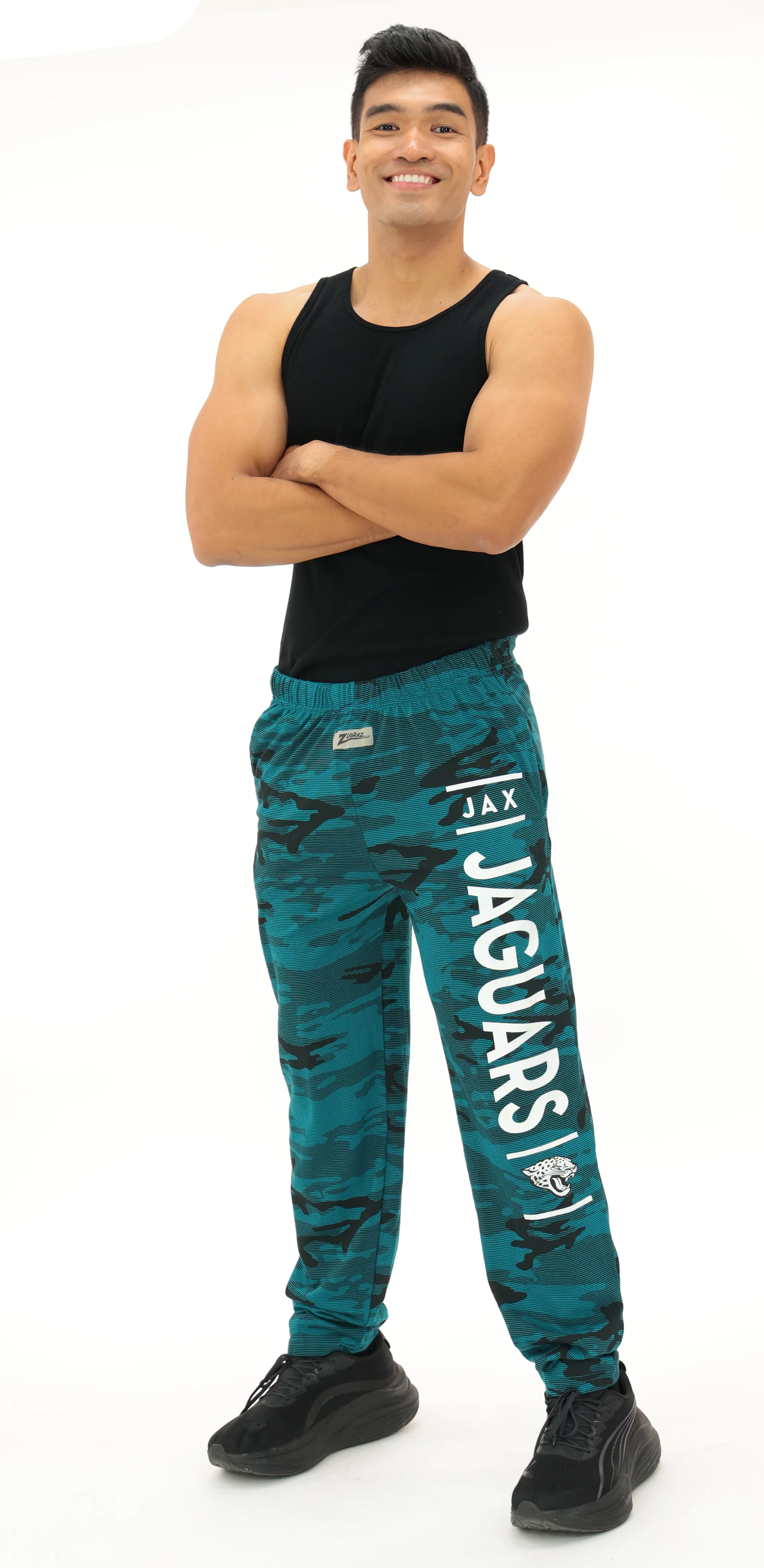 Zubaz NFL Adult Unisex Z88 Camo Lines Pants, Jacksonville Jaguars - Image 2