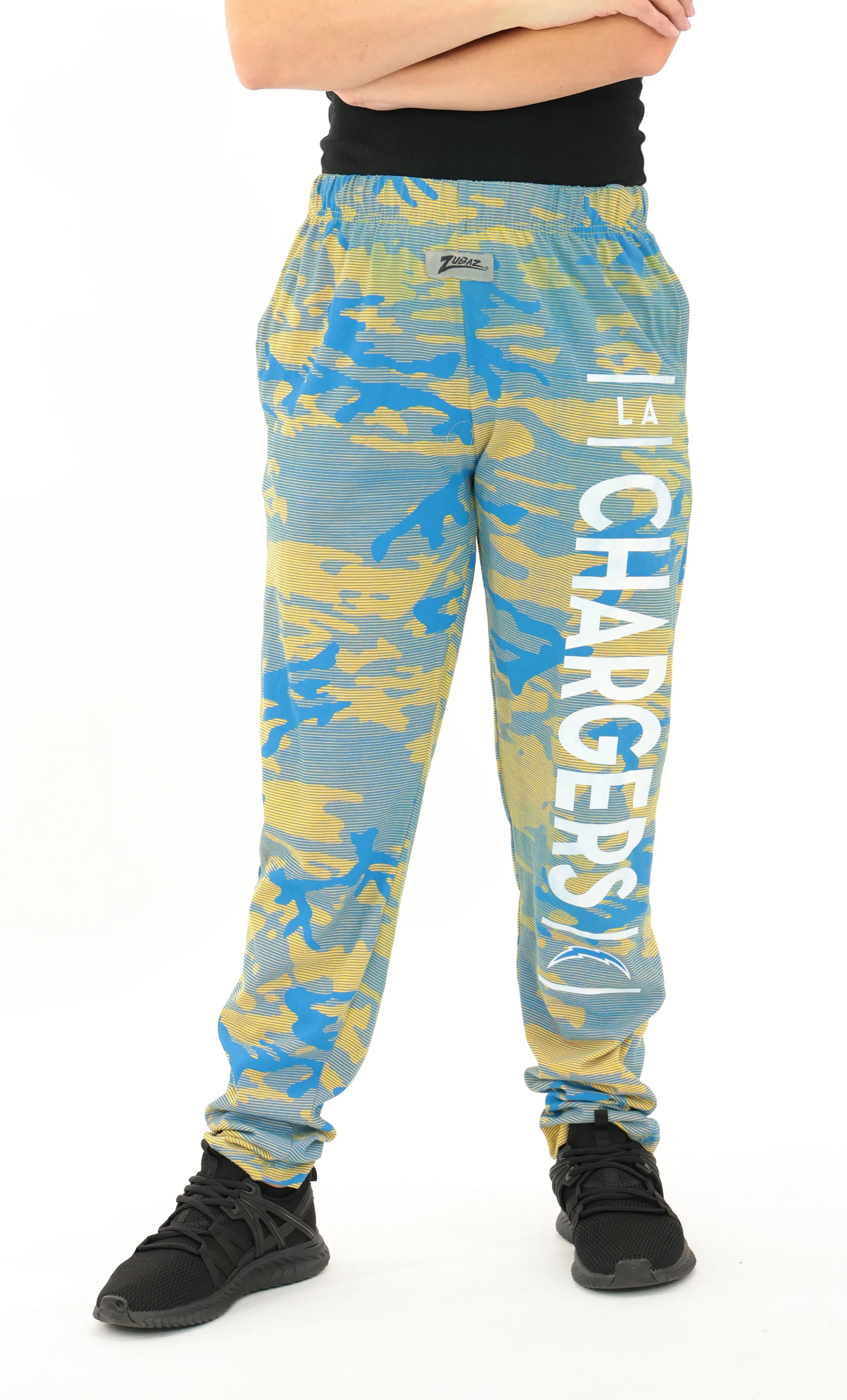 Zubaz NFL Adult Unisex Z88 Camo Lines Pants, Los Angeles Chargers - Image 7