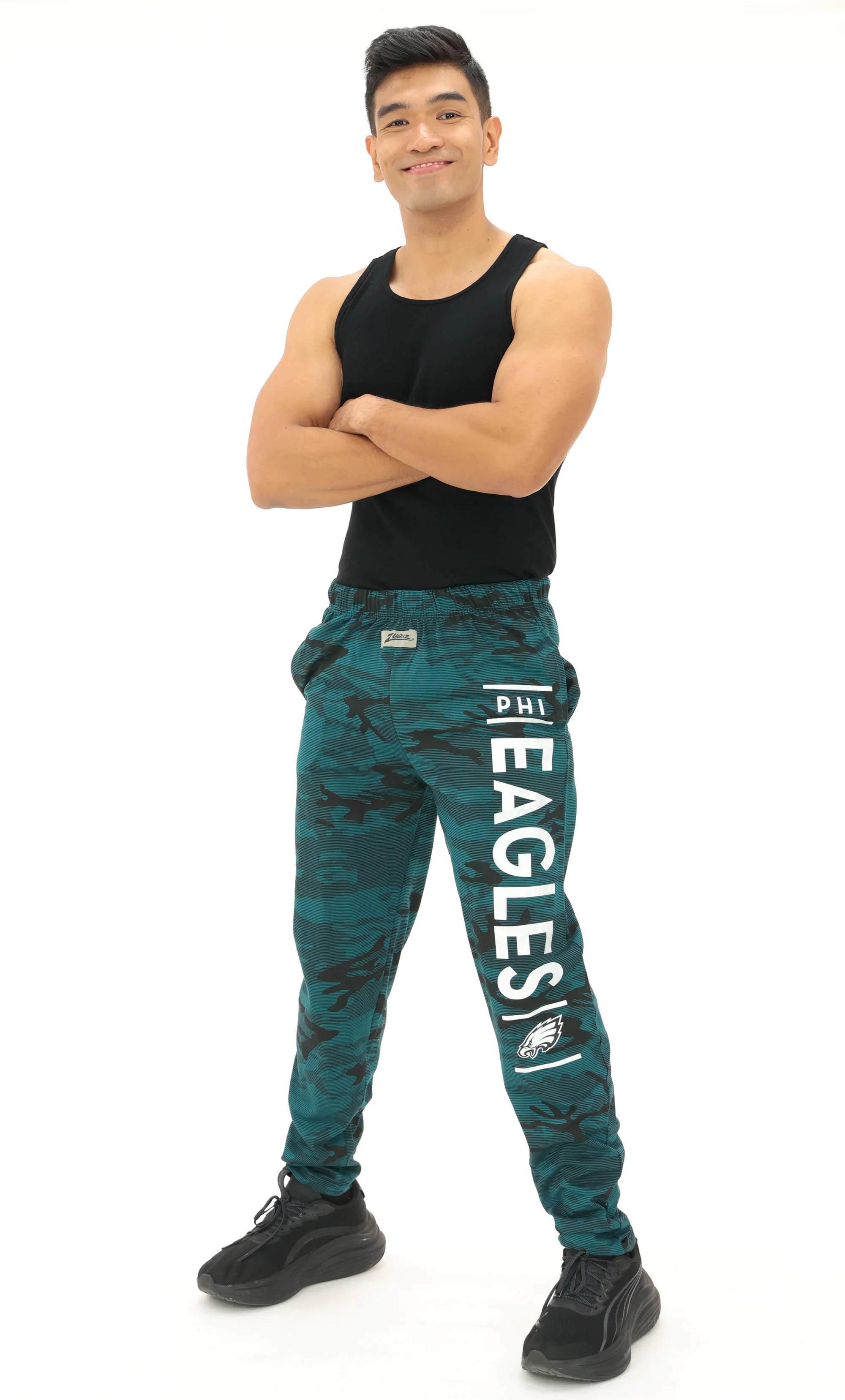 Zubaz NFL Adult Unisex Z88 Camo Lines Pants, Philadelphia Eagles - Image 2