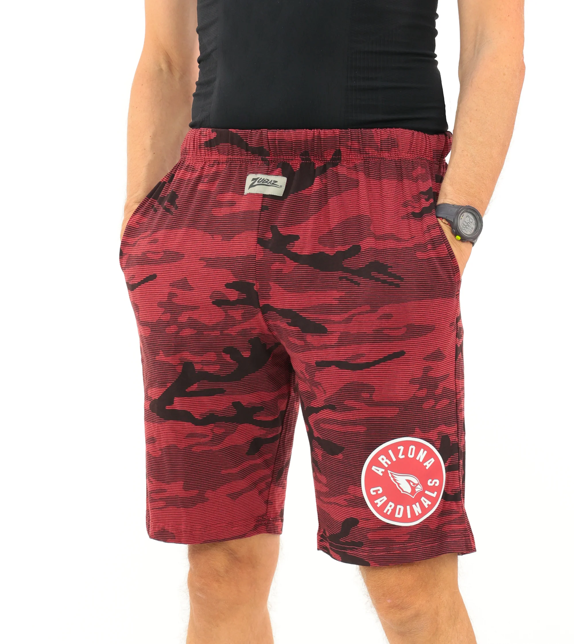 Zubaz NFL Adult Unisex Z88 Camo Lines Shorts, Arizona Cardinals - Image 24