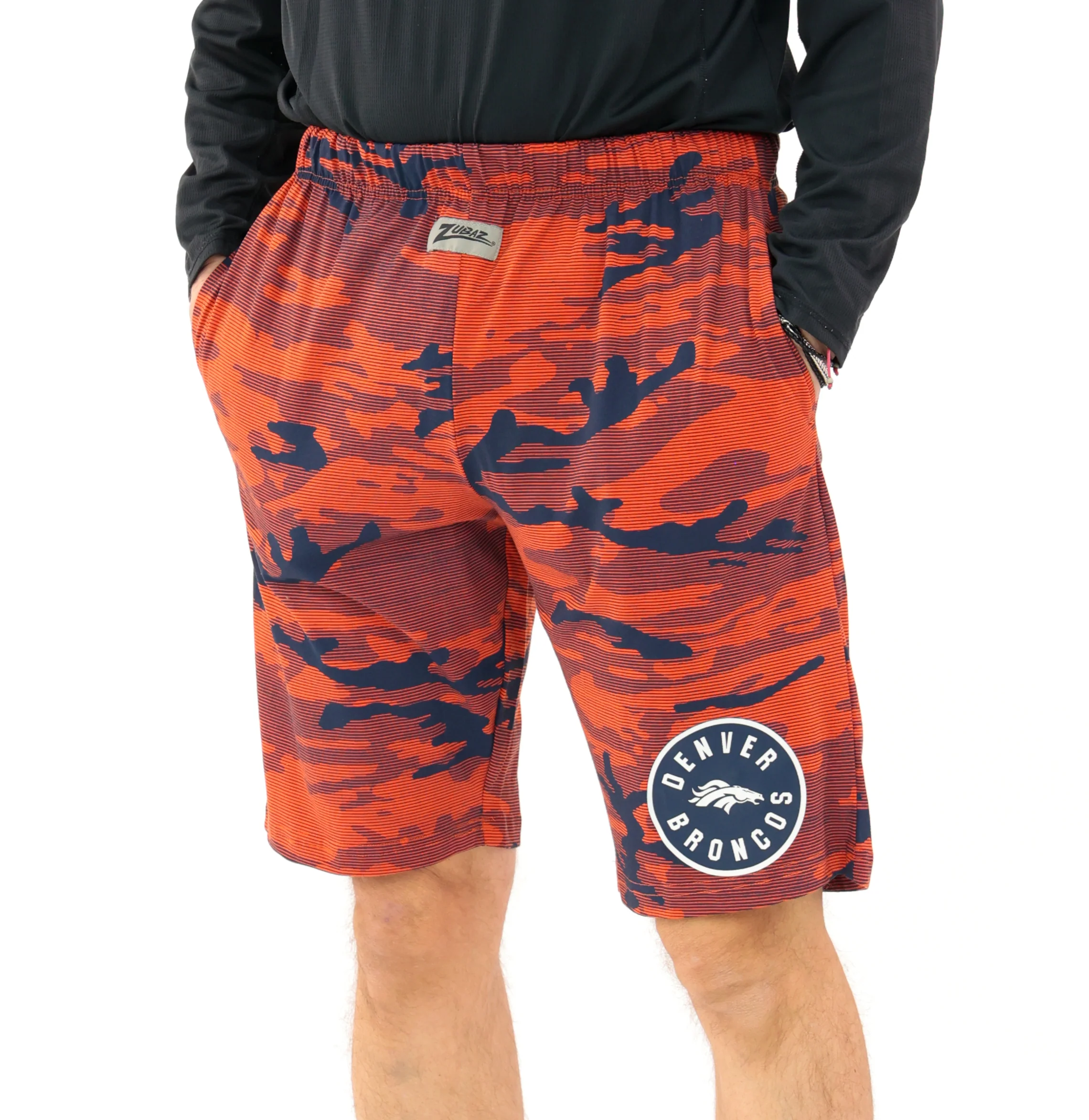 Zubaz NFL Adult Unisex Z88 Camo Lines Shorts, Denver Broncos - Image 46