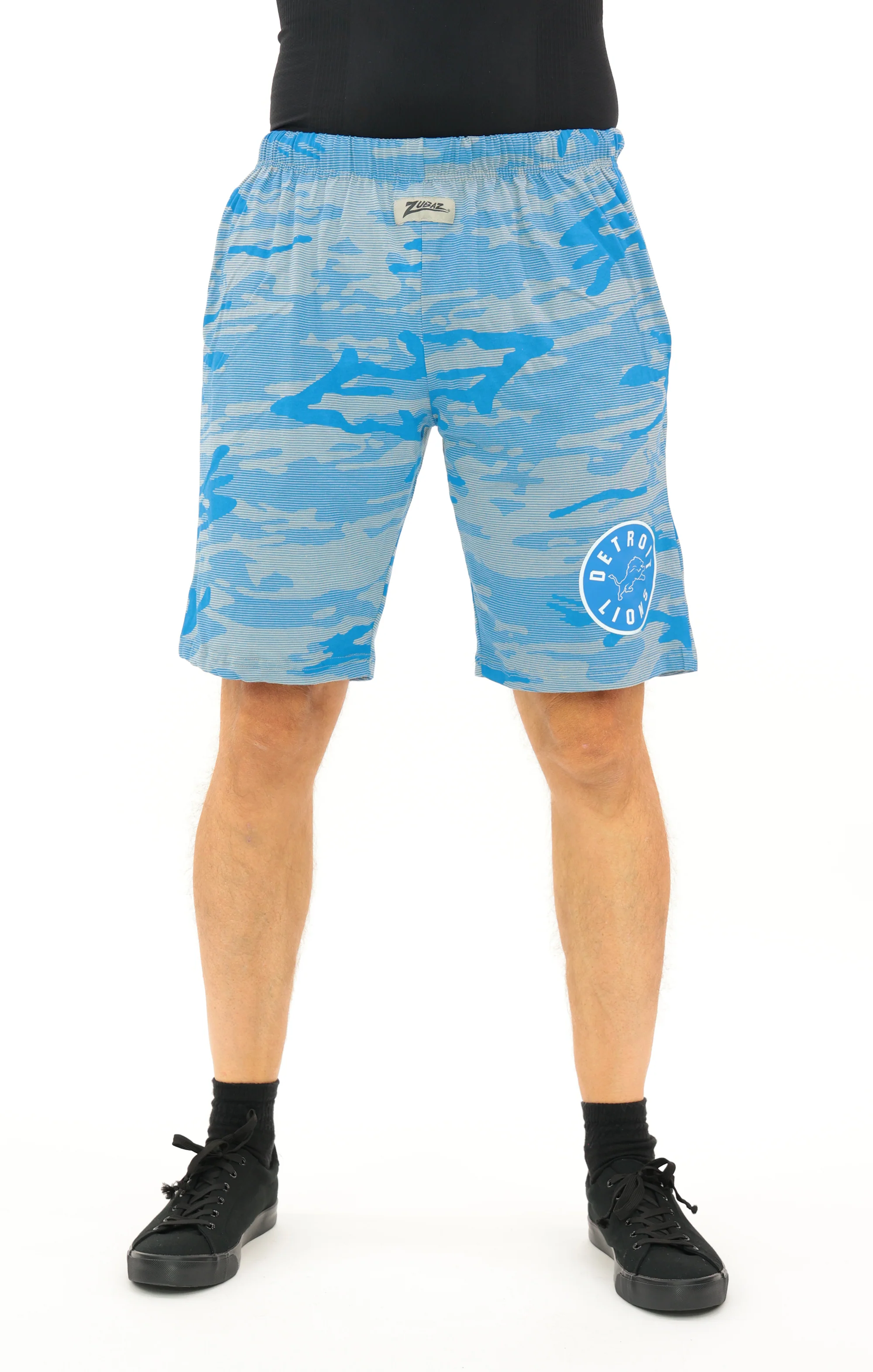 Zubaz NFL Adult Unisex Z88 Camo Lines Shorts, Detroit Lions - Image 42