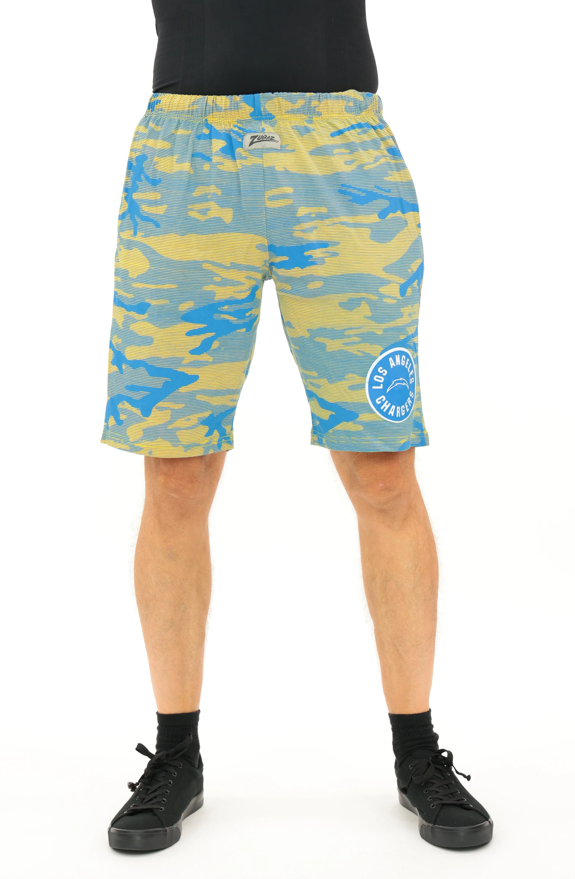 Zubaz NFL Adult Unisex Z88 Camo Lines Shorts, Los Angeles Chargers - Image 60