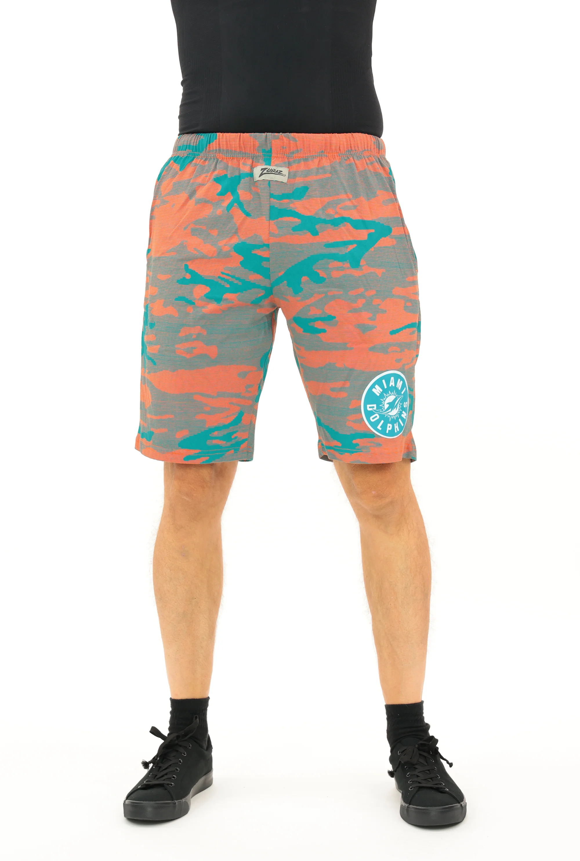 Zubaz NFL Adult Unisex Z88 Camo Lines Shorts, Miami Dolphins - Image 35