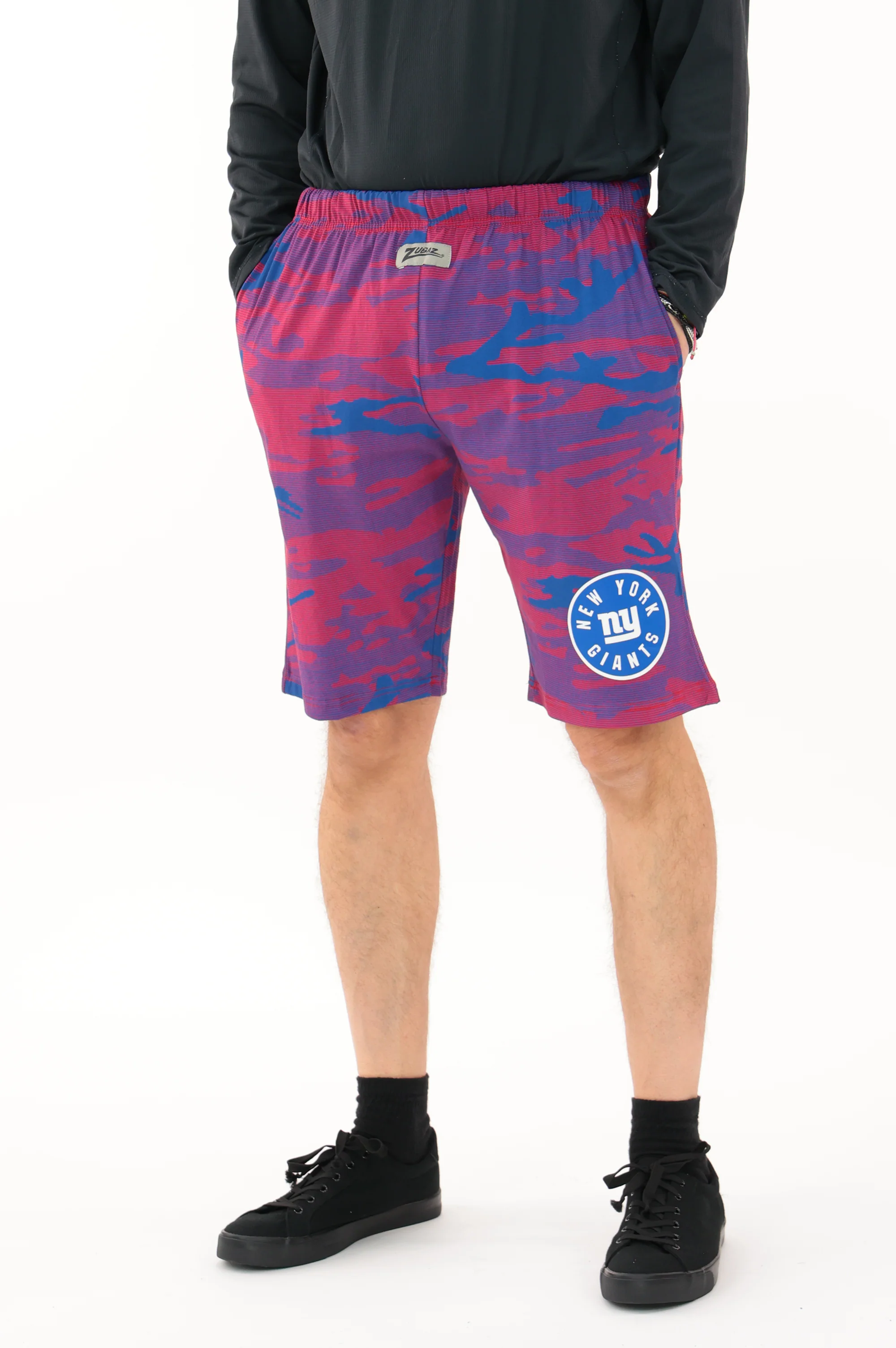 Zubaz NFL Adult Unisex Z88 Camo Lines Shorts, New York Giants - Image 26