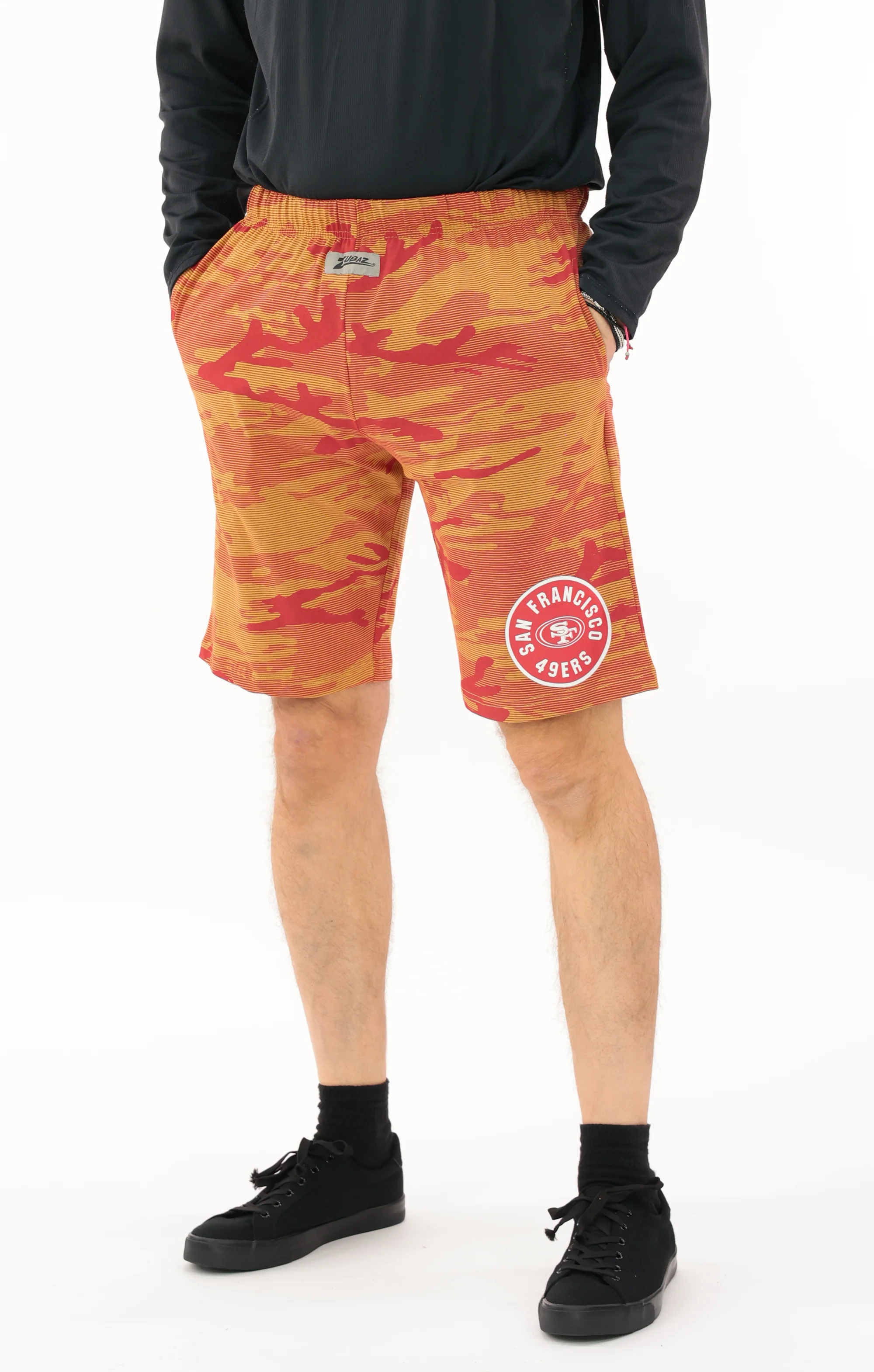 Zubaz NFL Adult Unisex Z88 Camo Lines Shorts, San Francisco 49ers - Image 47