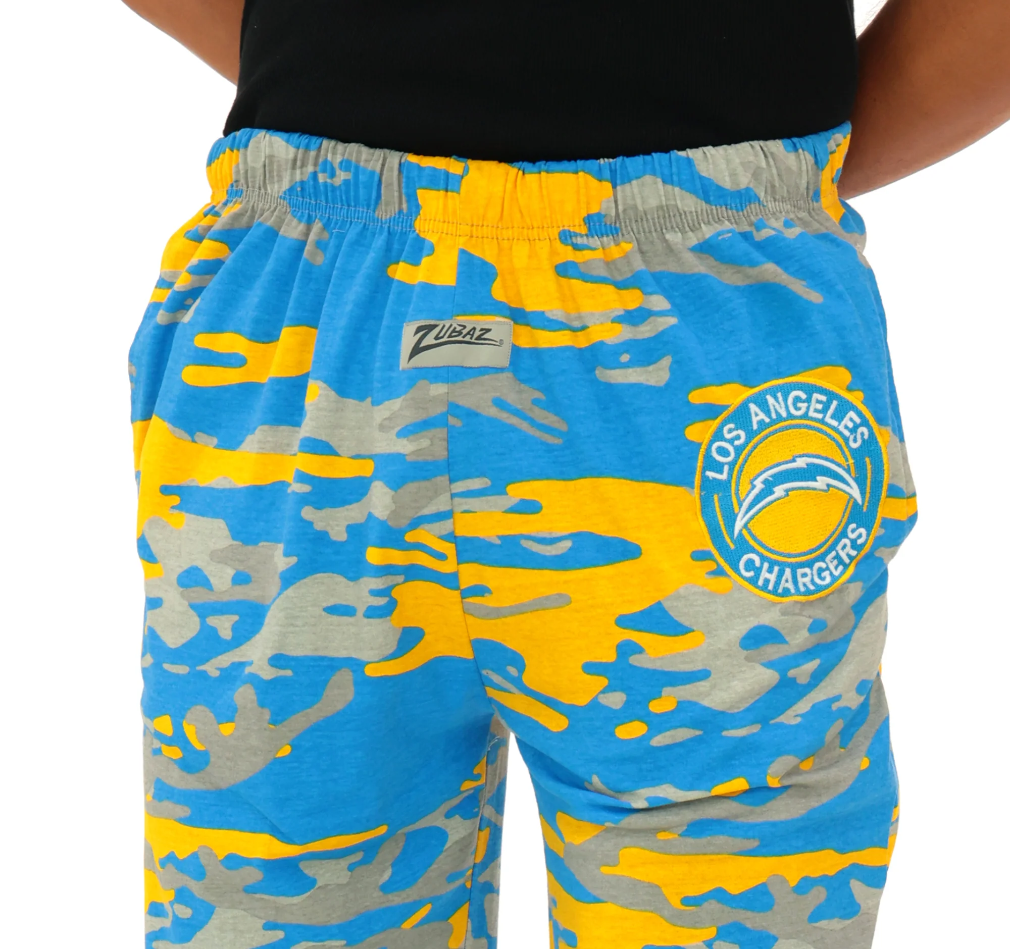 Zubaz NFL Adult Unisex Z88 Embroidered Alt Camo Pants, Los Angeles Chargers - Image 6