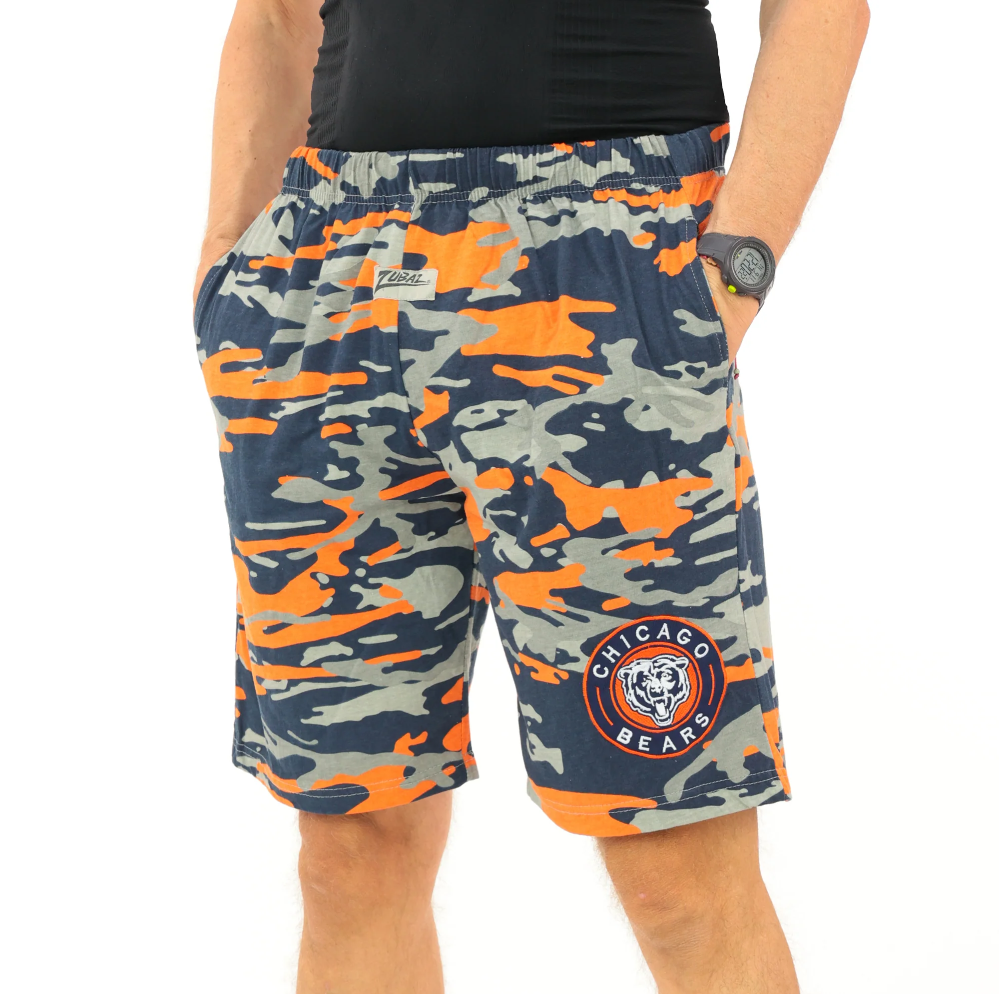 Zubaz NFL Adult Unisex Z88 Embroidered Alt Camo Shorts, Chicago Bears - Image 24