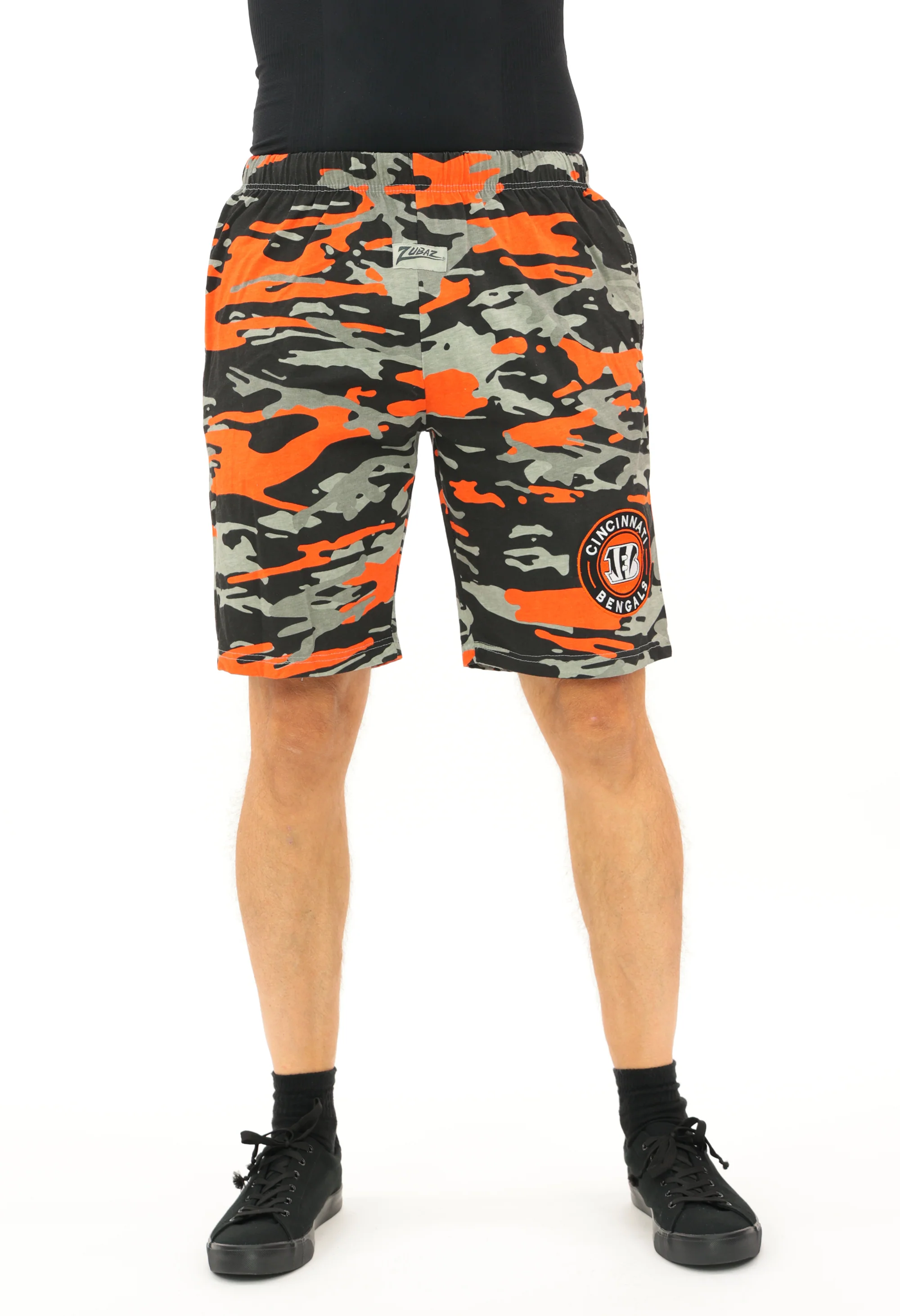 Zubaz NFL Adult Unisex Z88 Embroidered Alt Camo Shorts, Cincinnati Bengals - Image 4