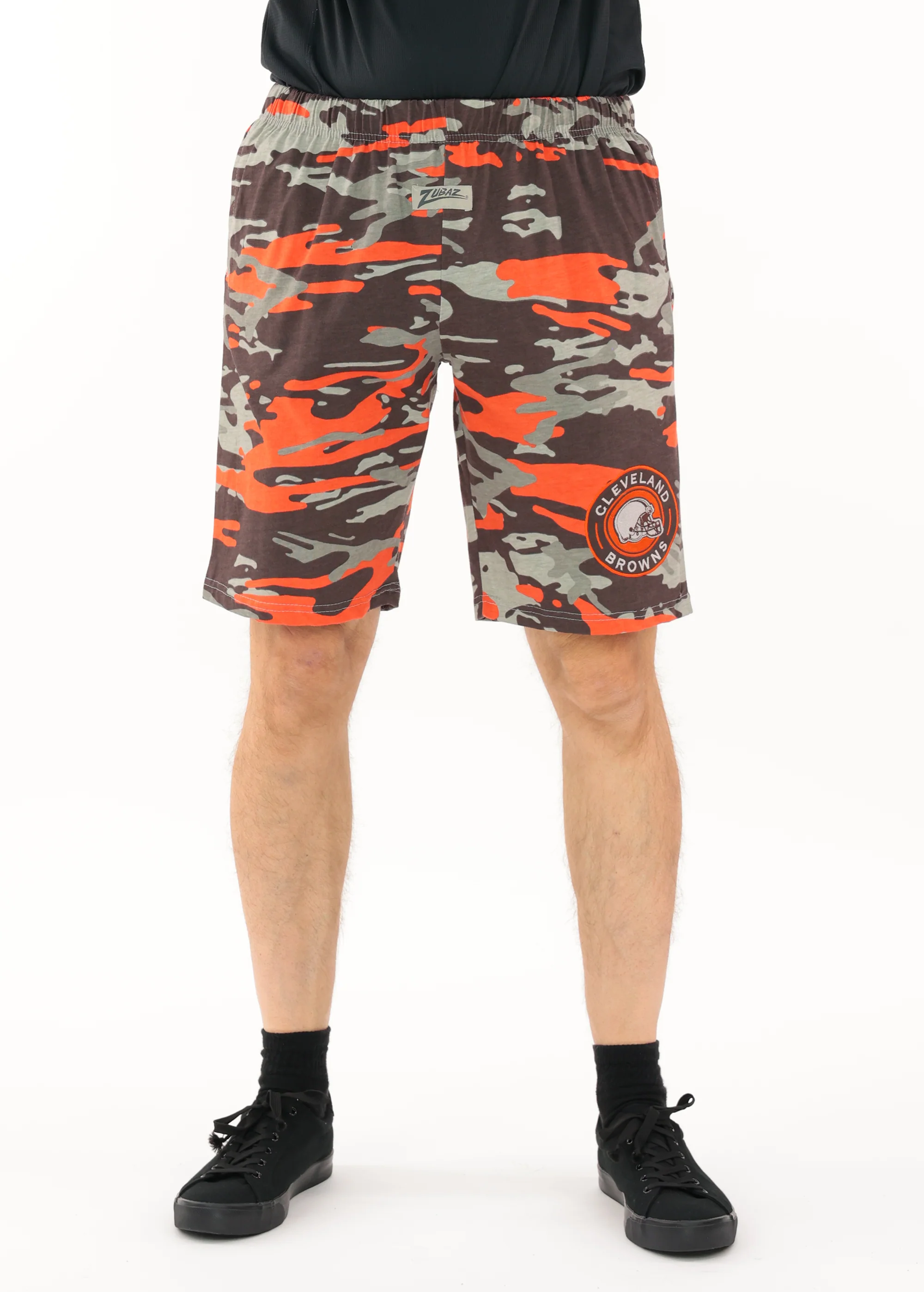Zubaz NFL Adult Unisex Z88 Embroidered Alt Camo Shorts, Cleveland Browns - Image 4