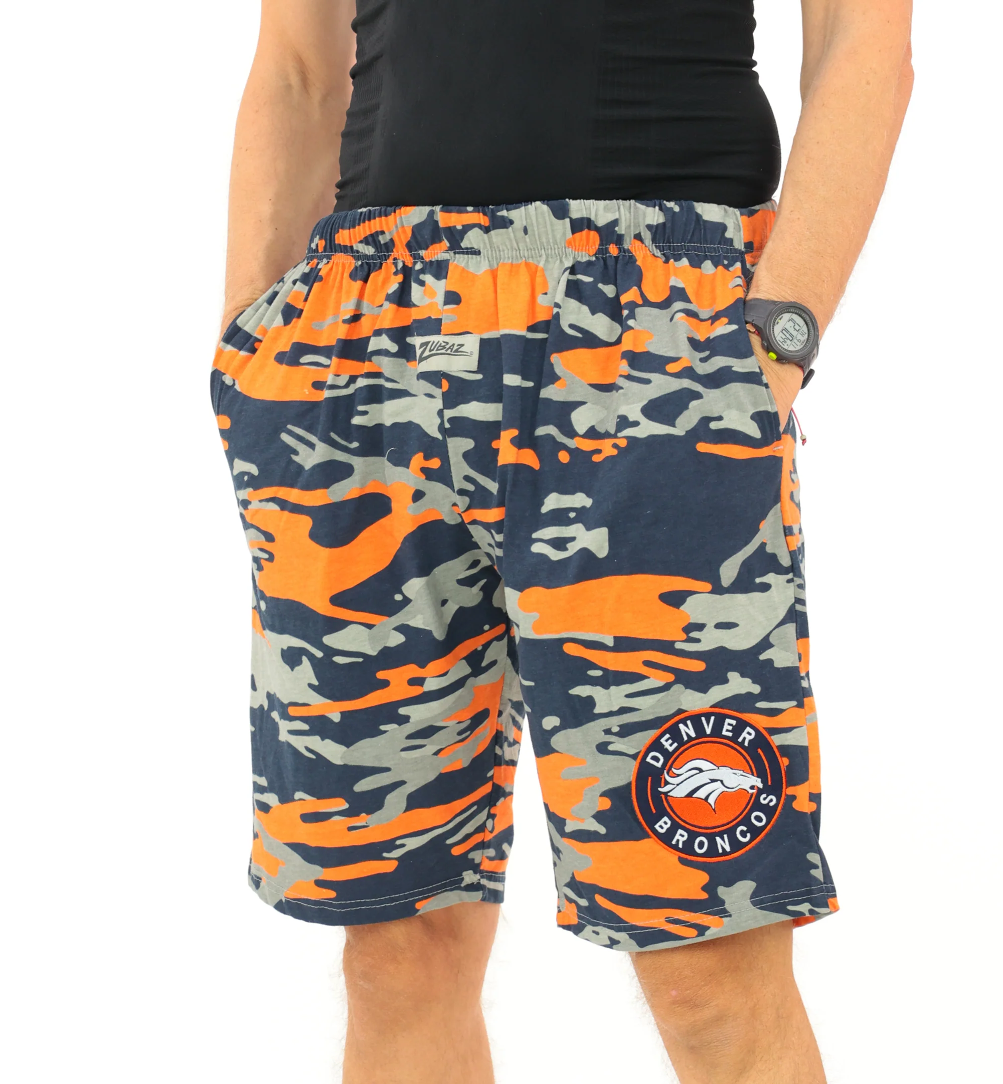 Zubaz NFL Adult Unisex Z88 Embroidered Alt Camo Shorts, Denver Broncos - Image 25