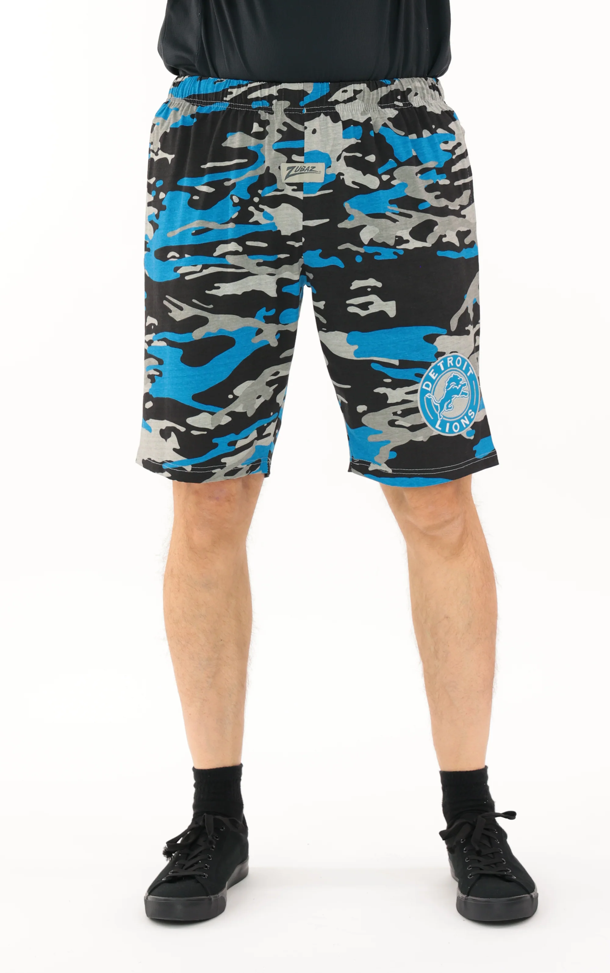 Zubaz NFL Adult Unisex Z88 Embroidered Alt Camo Shorts, Detroit Lions - Image 34