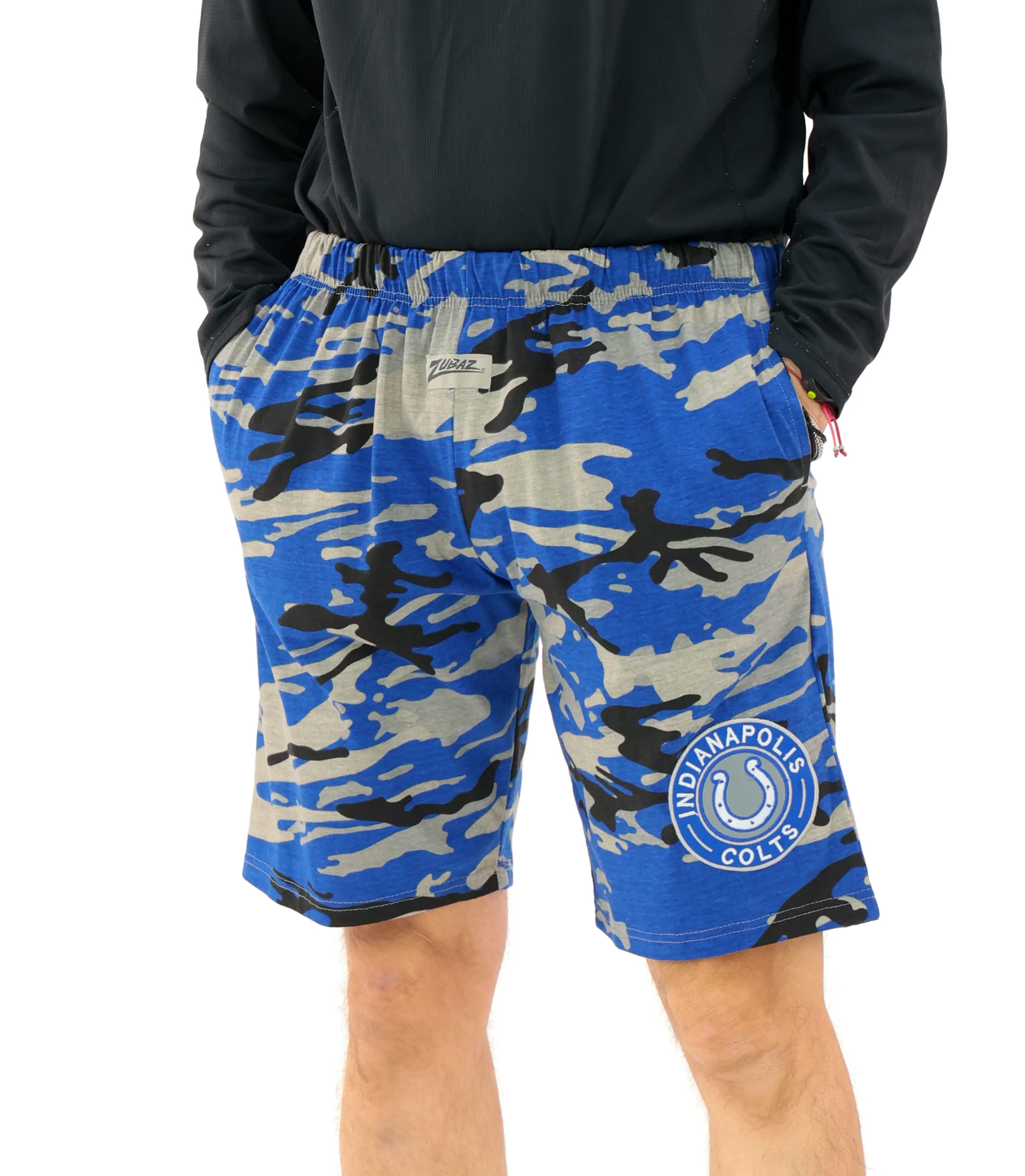 Zubaz NFL Adult Unisex Z88 Embroidered Alt Camo Shorts, Indianapolis Colts - Image 53
