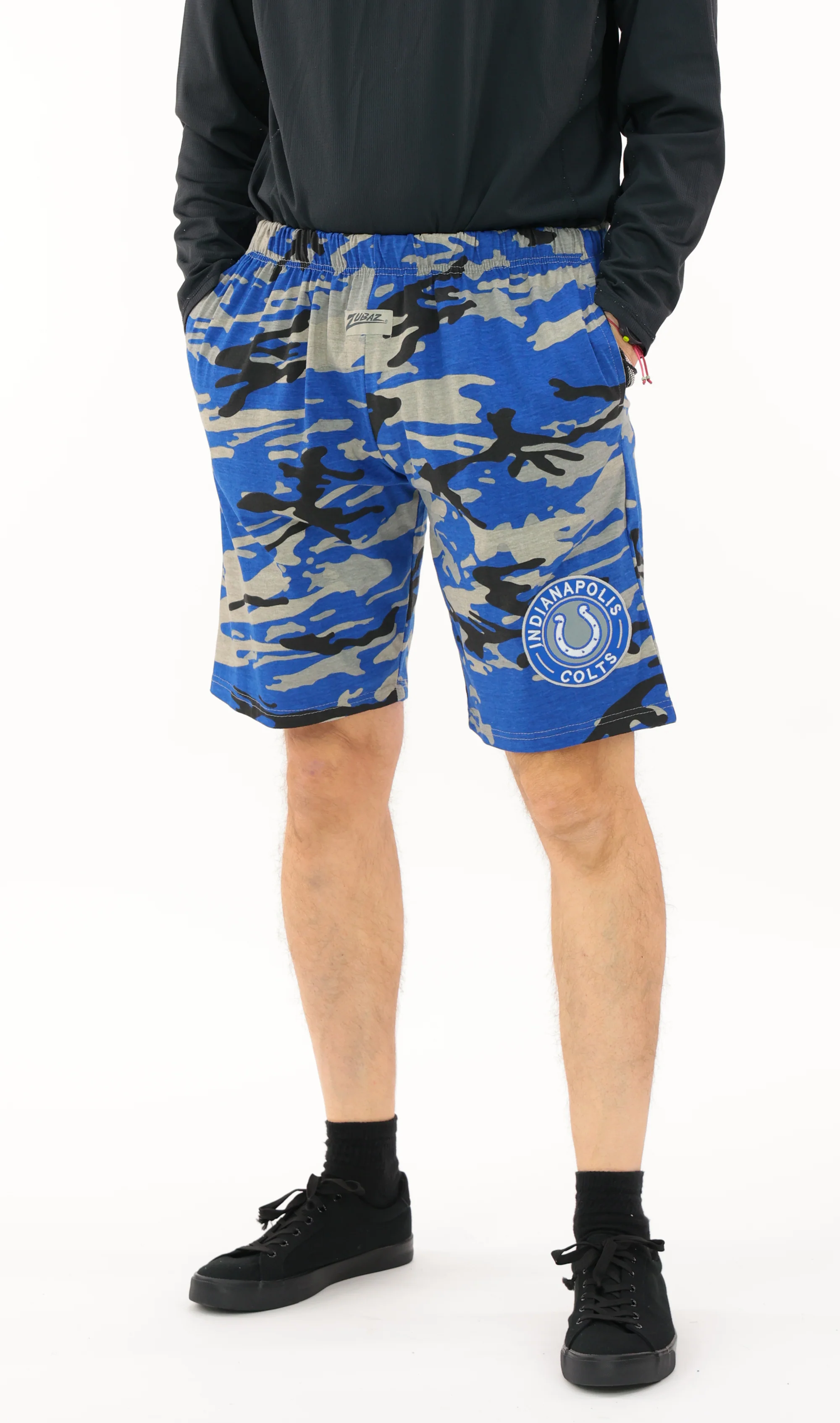 Zubaz NFL Adult Unisex Z88 Embroidered Alt Camo Shorts, Indianapolis Colts - Image 54