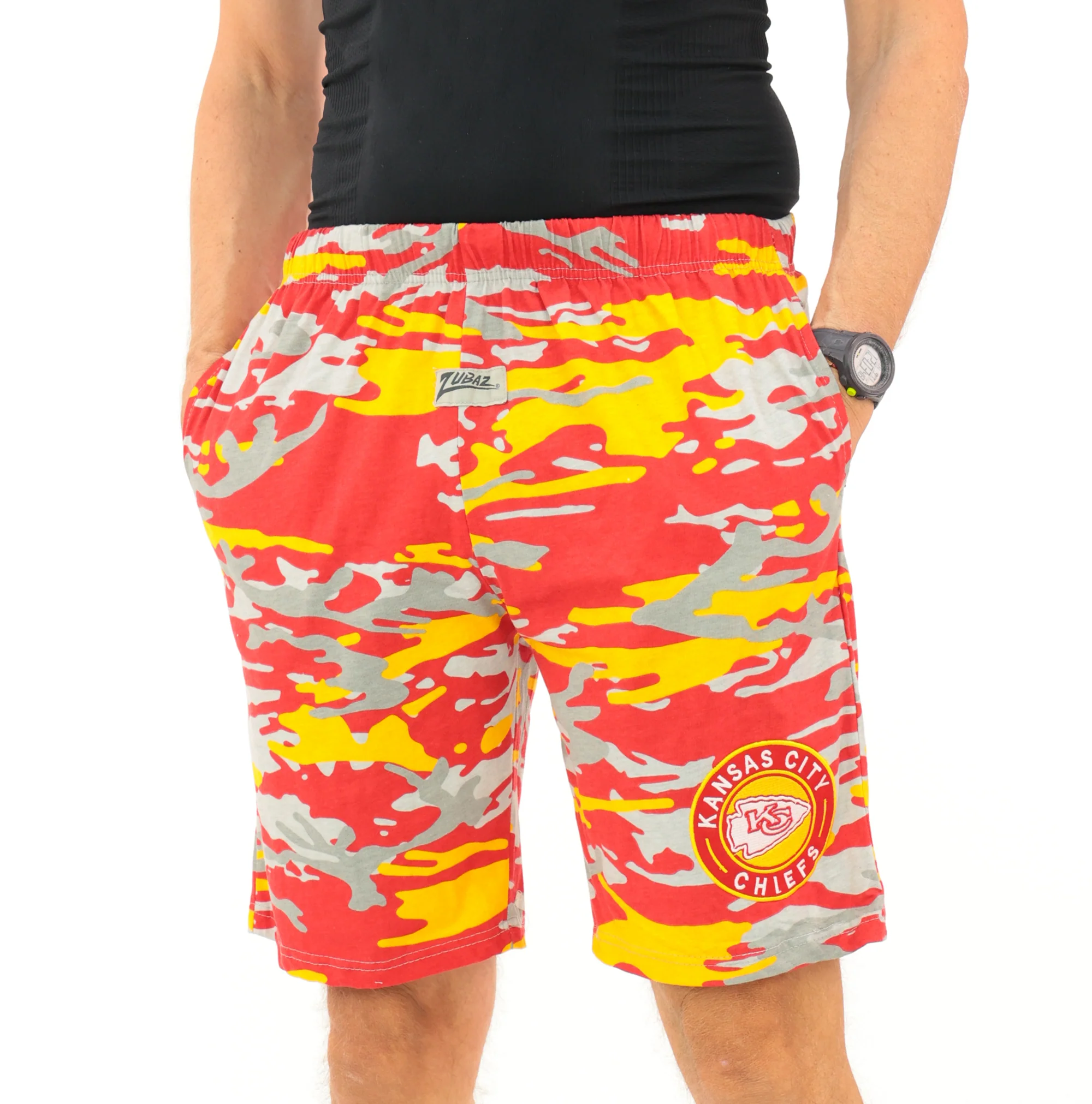 Zubaz NFL Adult Unisex Z88 Embroidered Alt Camo Shorts, Kansas City Chiefs - Image 22