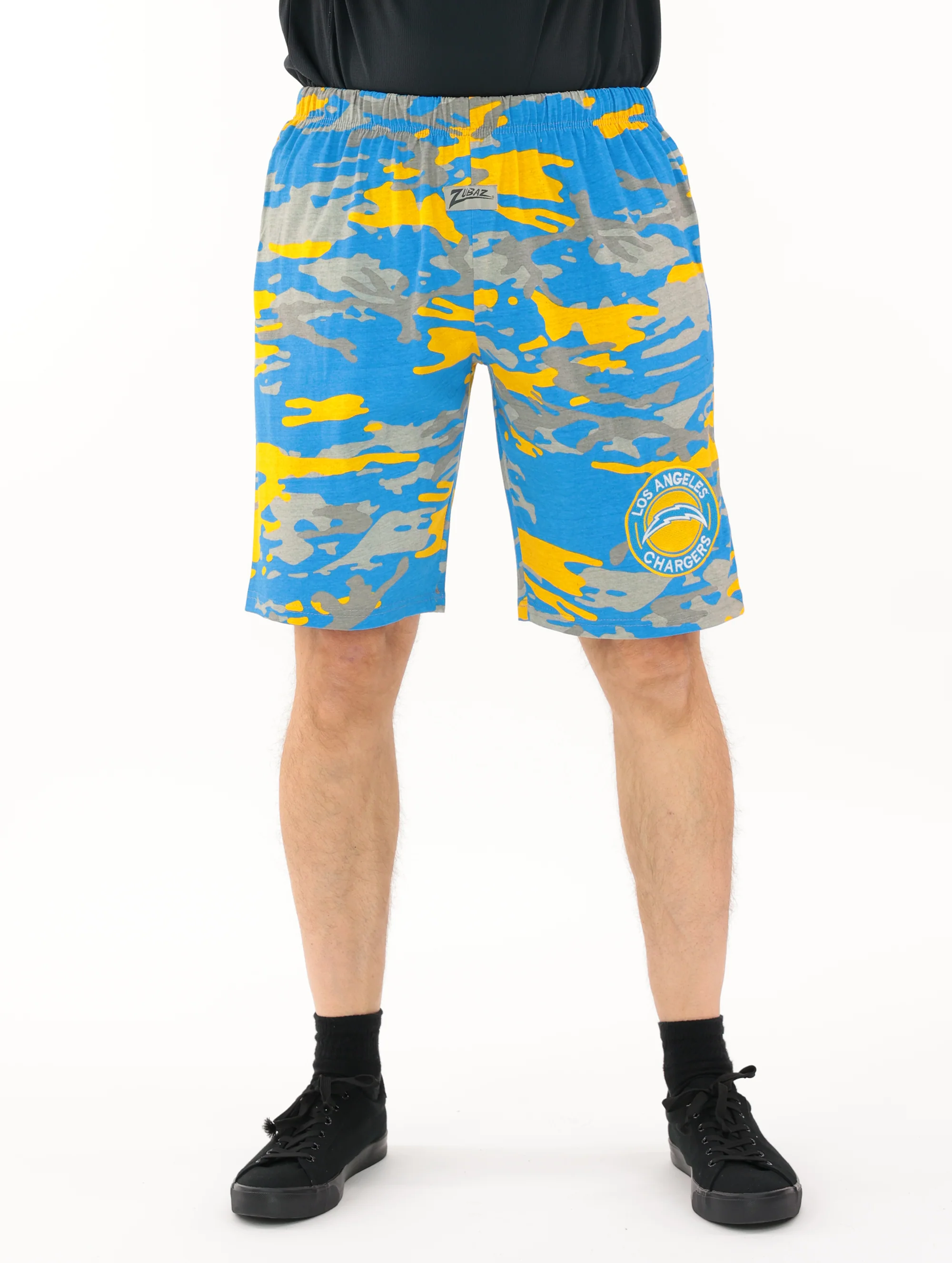 Zubaz NFL Adult Unisex Z88 Embroidered Alt Camo Shorts, Los Angeles Chargers - Image 11
