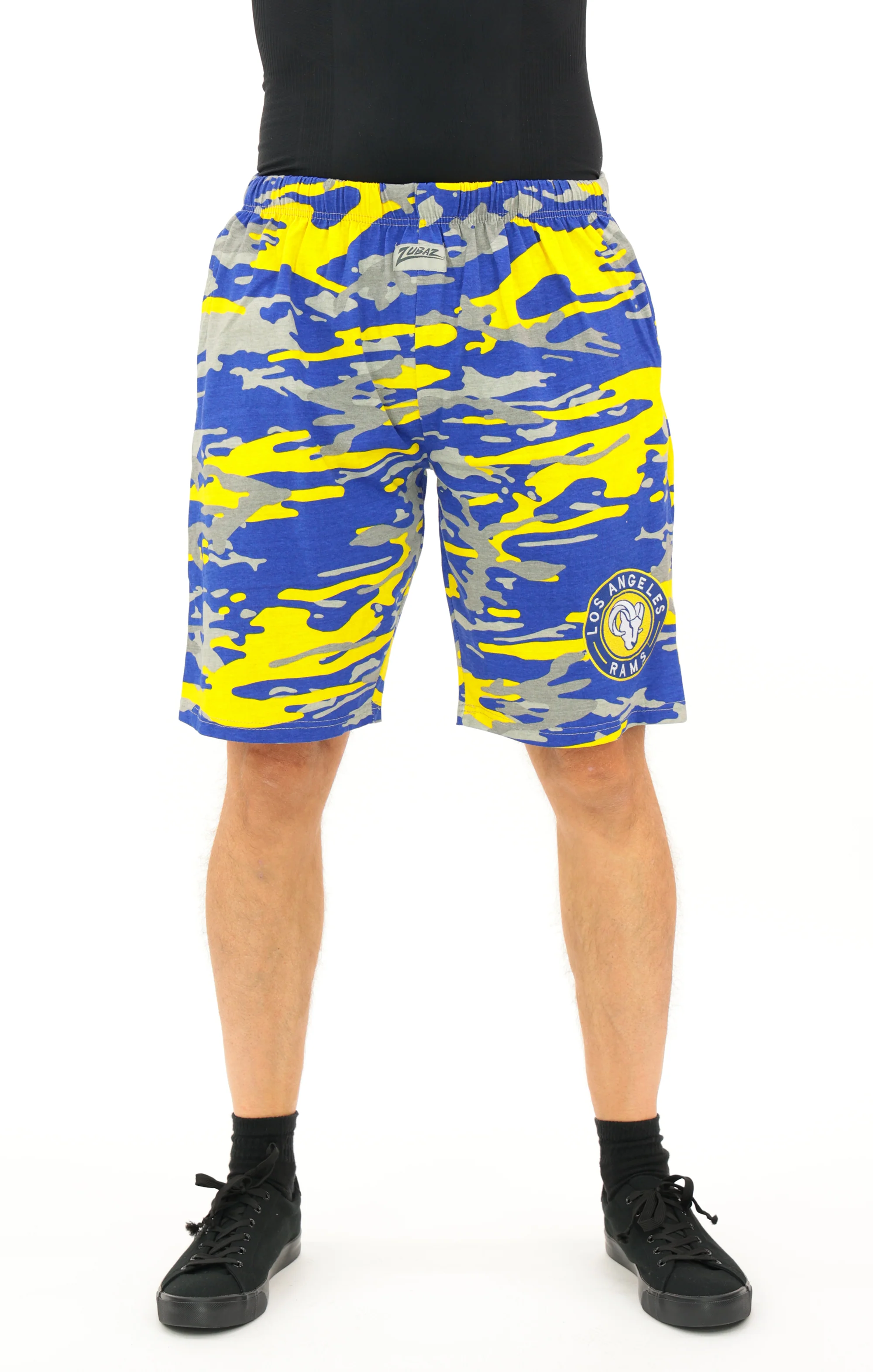 Zubaz NFL Adult Unisex Z88 Embroidered Alt Camo Shorts, Los Angeles Rams - Image 4